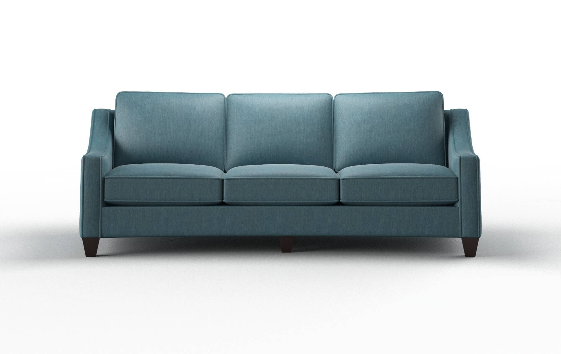 Sanda Cosmo Teal Sofa espresso legs 1