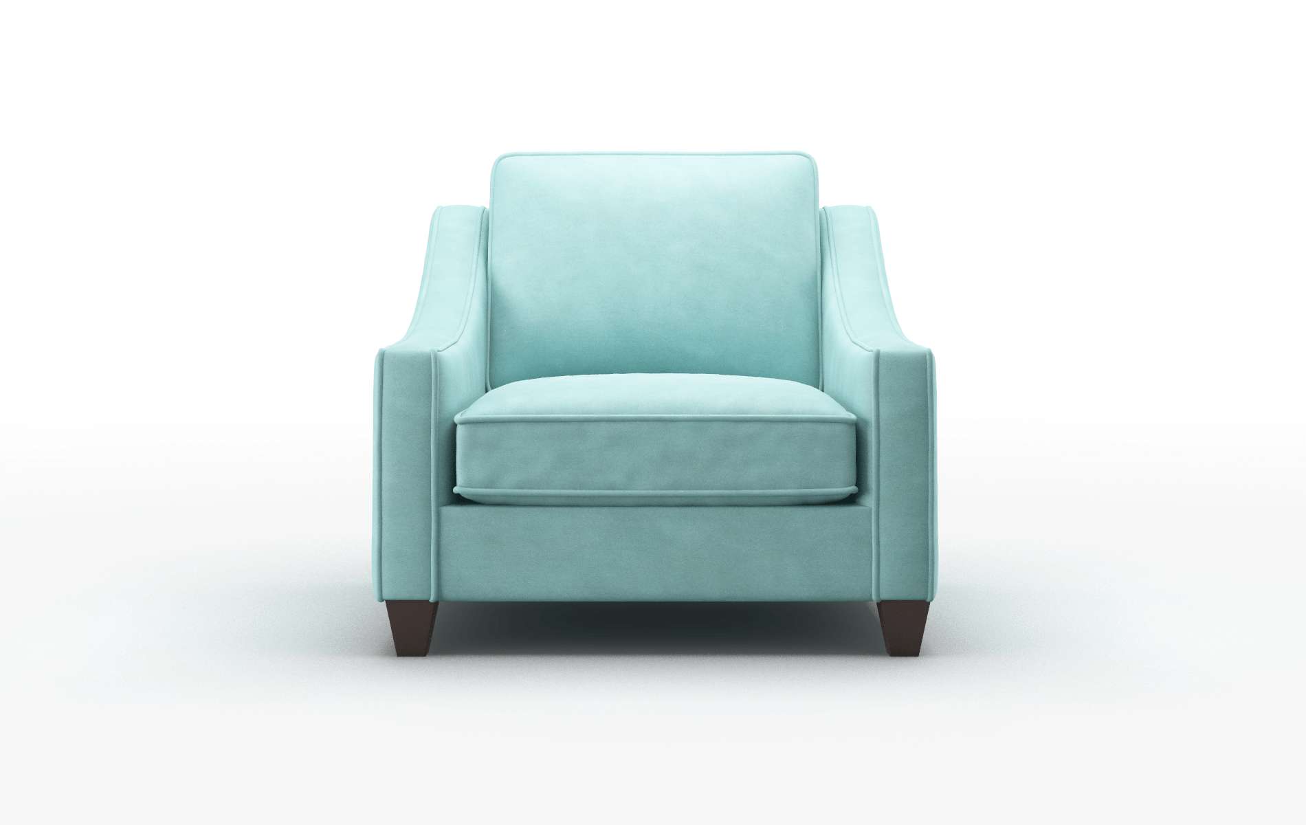 Sanda Curious Turquoise Chair espresso legs 1