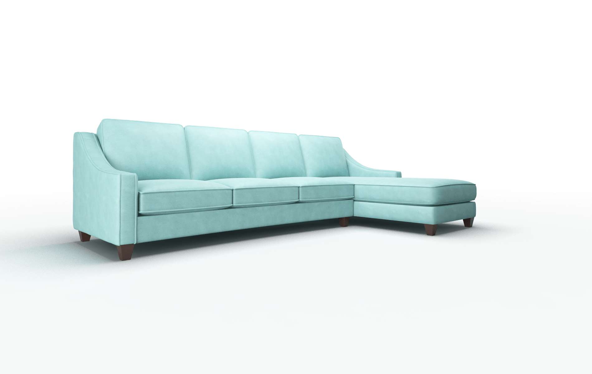 Sanda Curious Turquoise Panel espresso legs 2