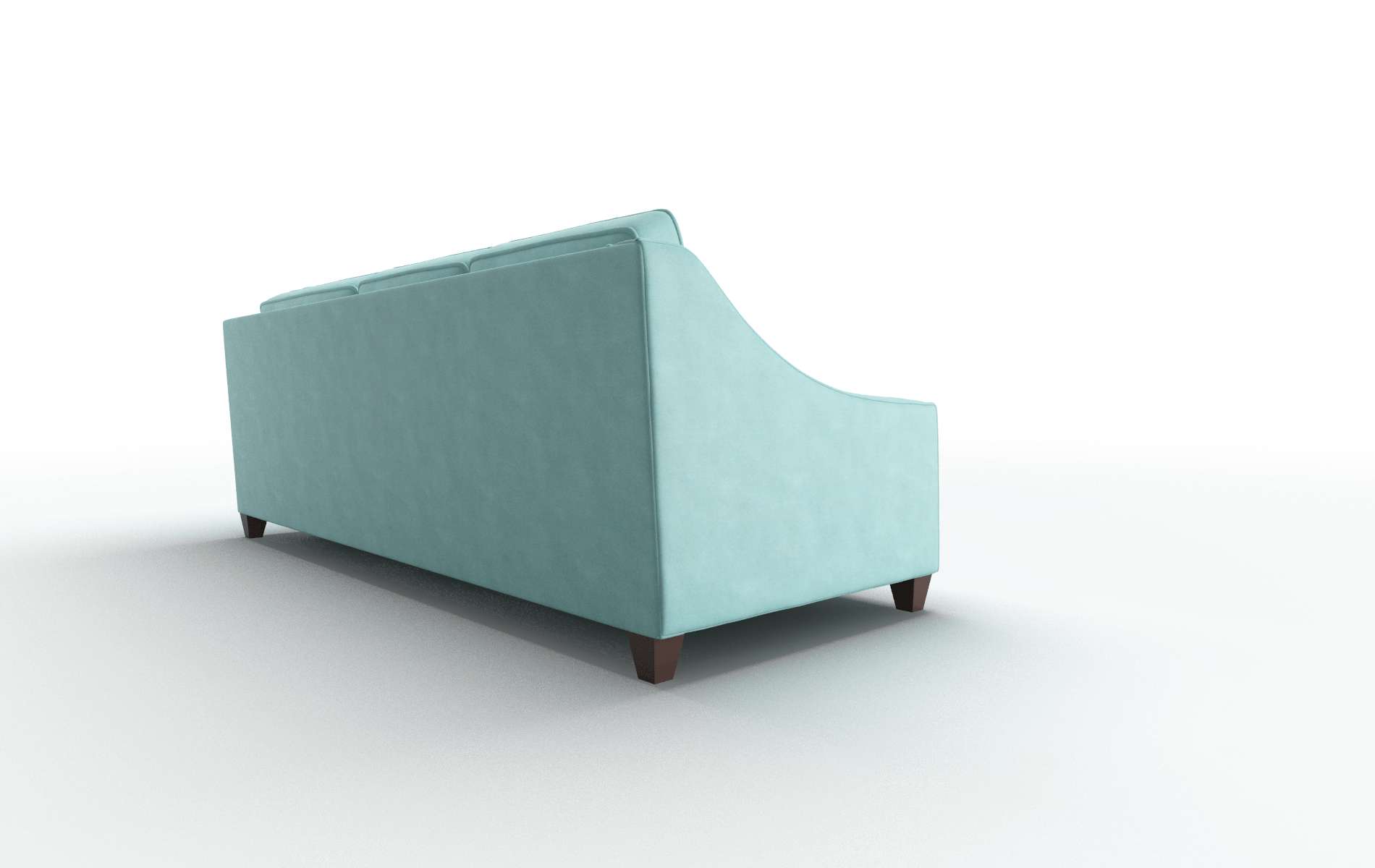 Sanda Curious Turquoise Sectional espresso legs 3