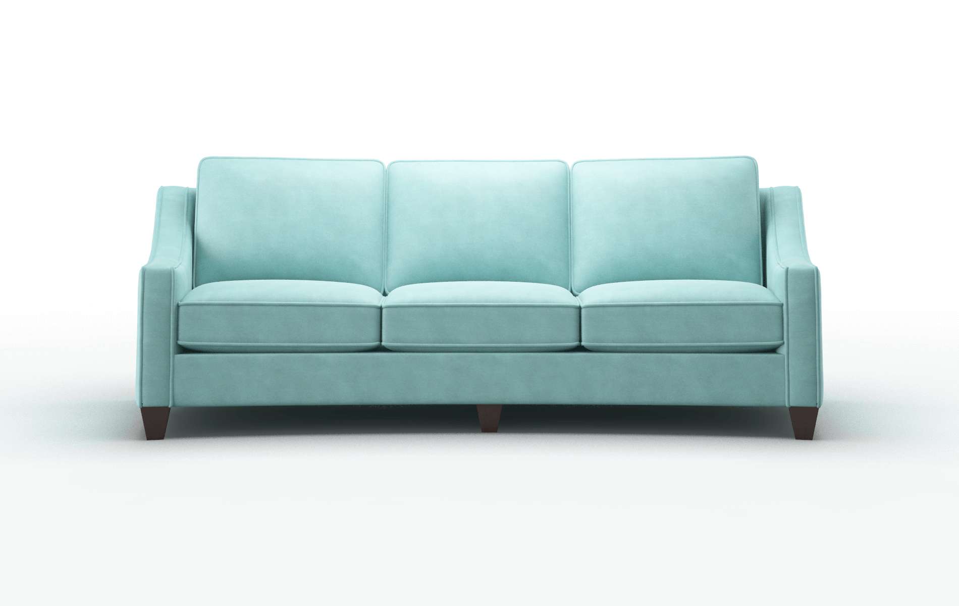 Sanda Curious Turquoise Sofa espresso legs 1