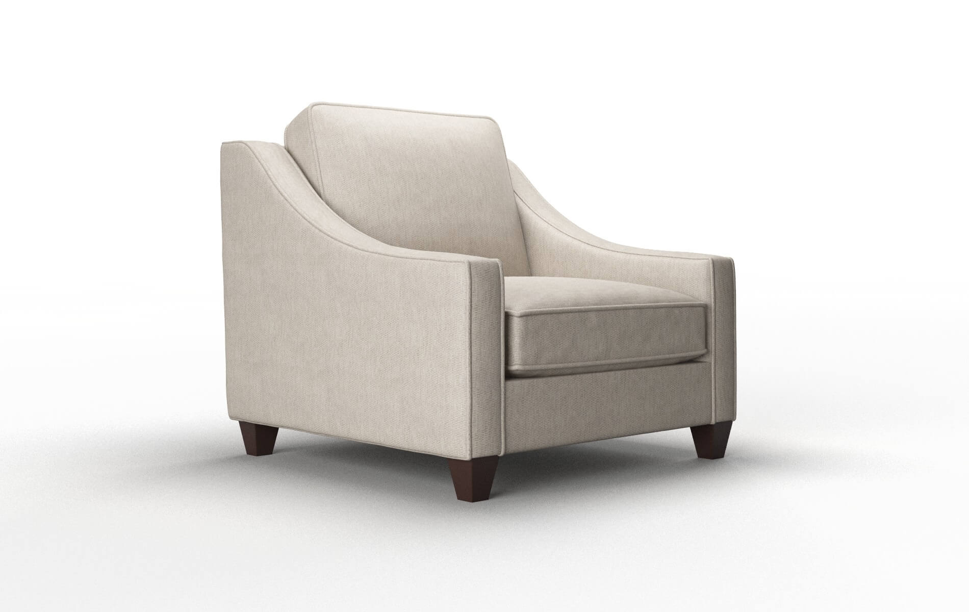 Sanda Derby Linen Chair espresso legs 2