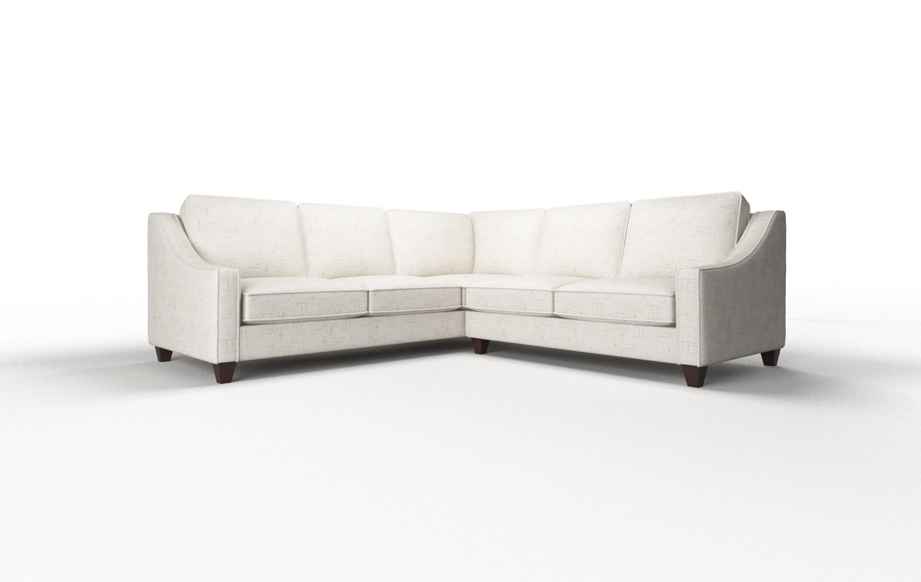 Sanda Derby Taupe Sectional espresso legs 1