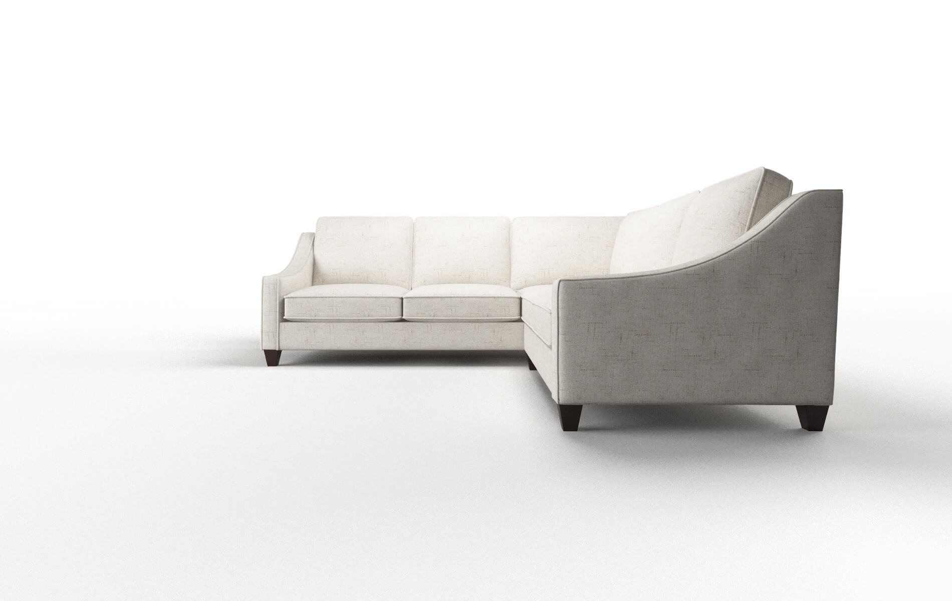 Sanda Derby Taupe Sectional espresso legs 5