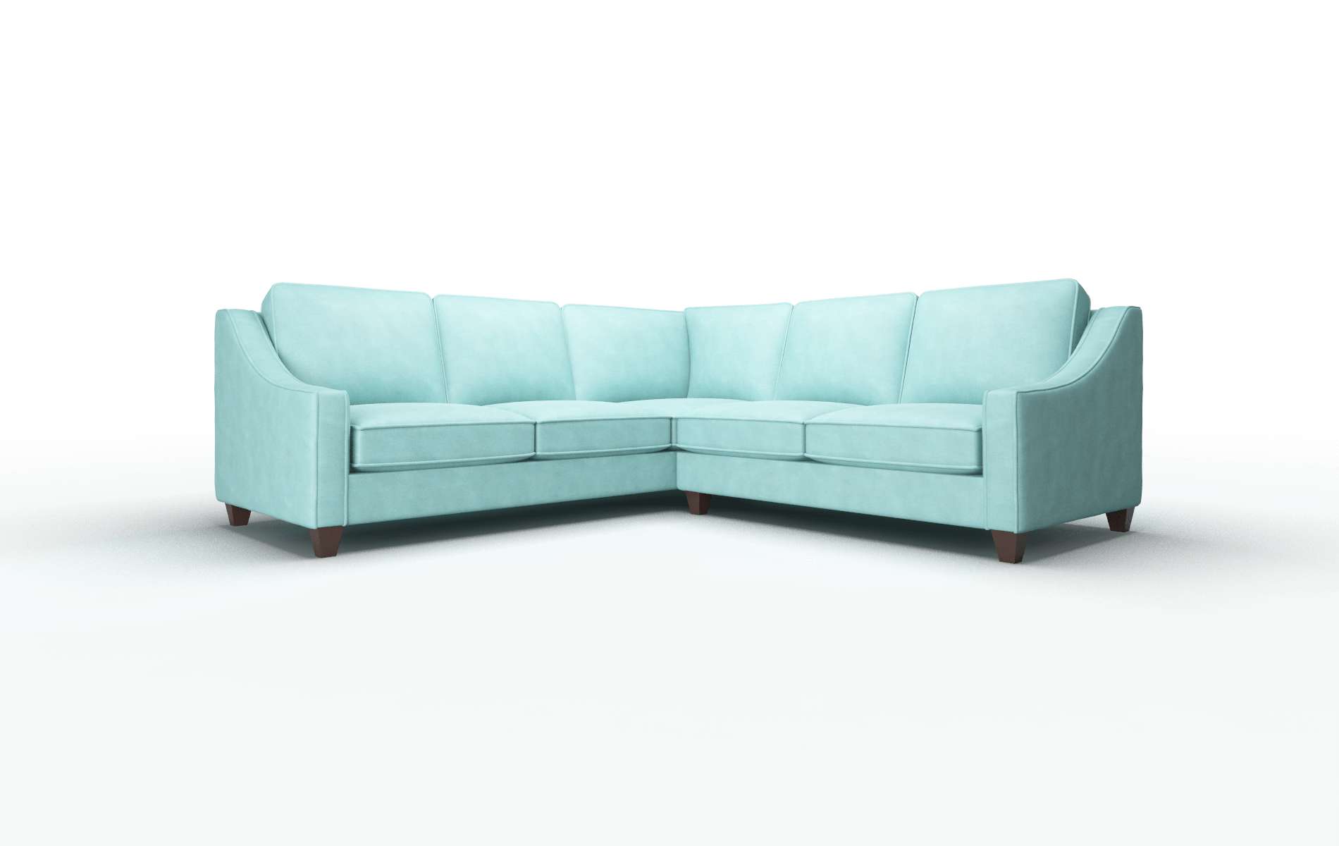 Sanda Dream_d French_blue Sectional espresso legs 1