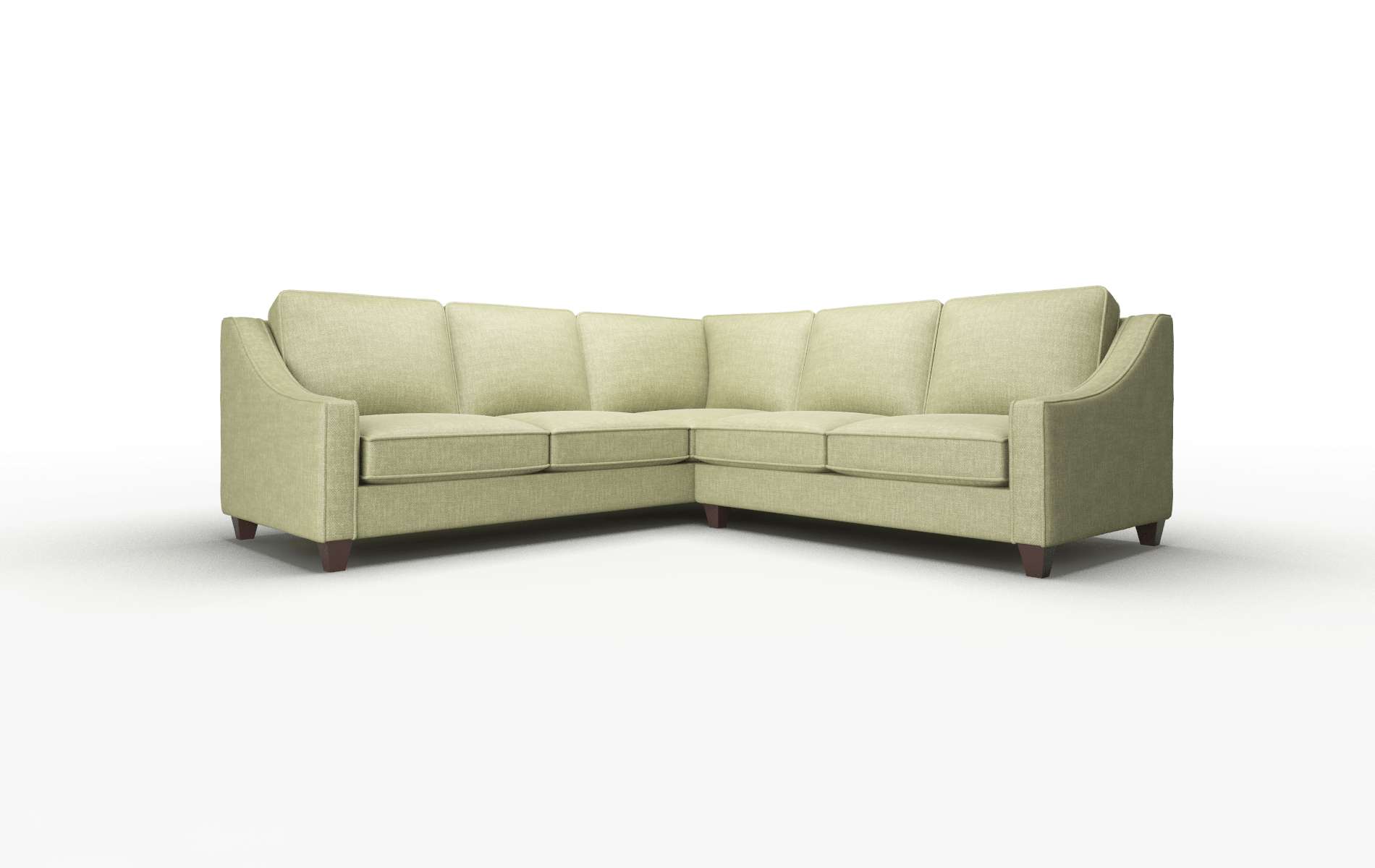 Sanda Durham Lime Sectional espresso legs 1