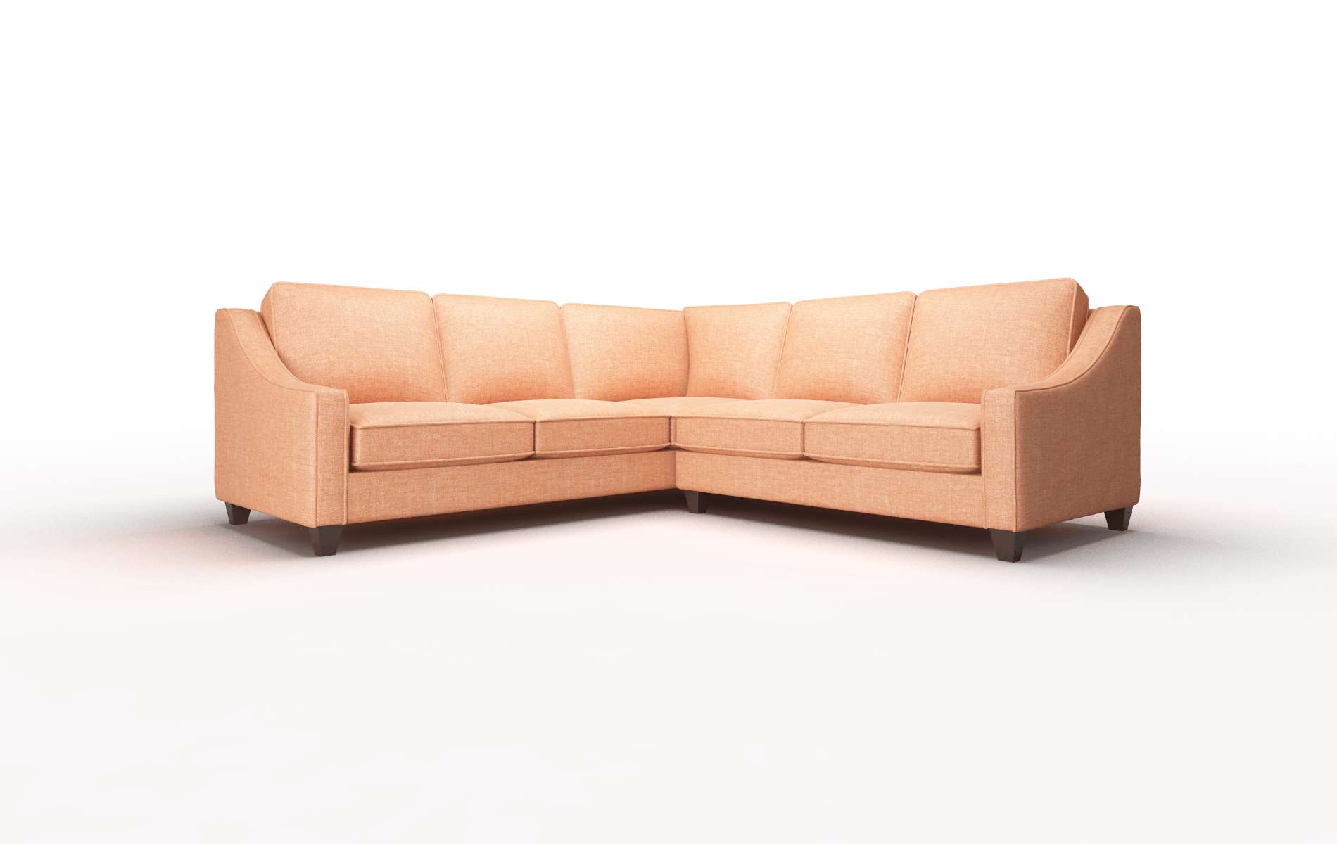 Sanda Durham Tangerine Sectional espresso legs 1