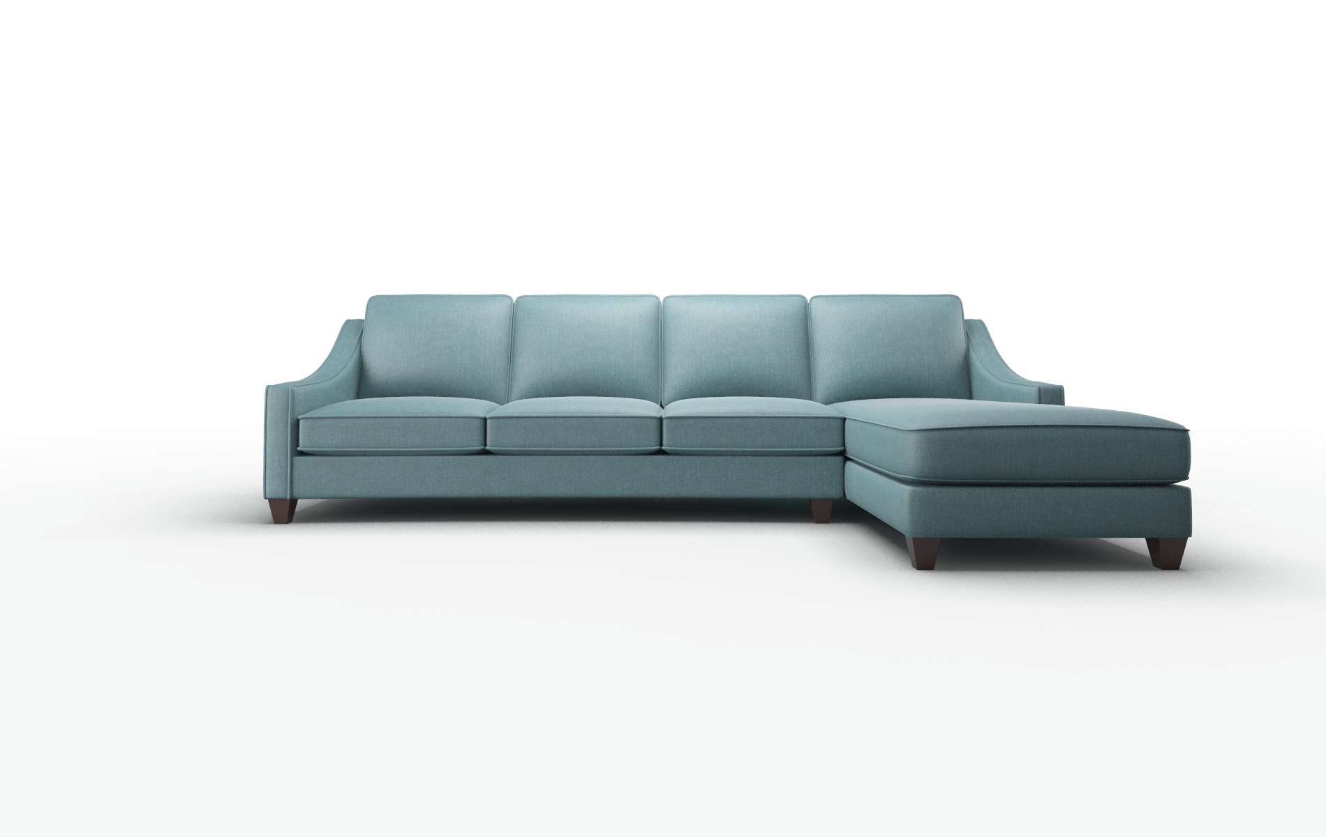 Sanda Elliot Teal Panel espresso legs 1