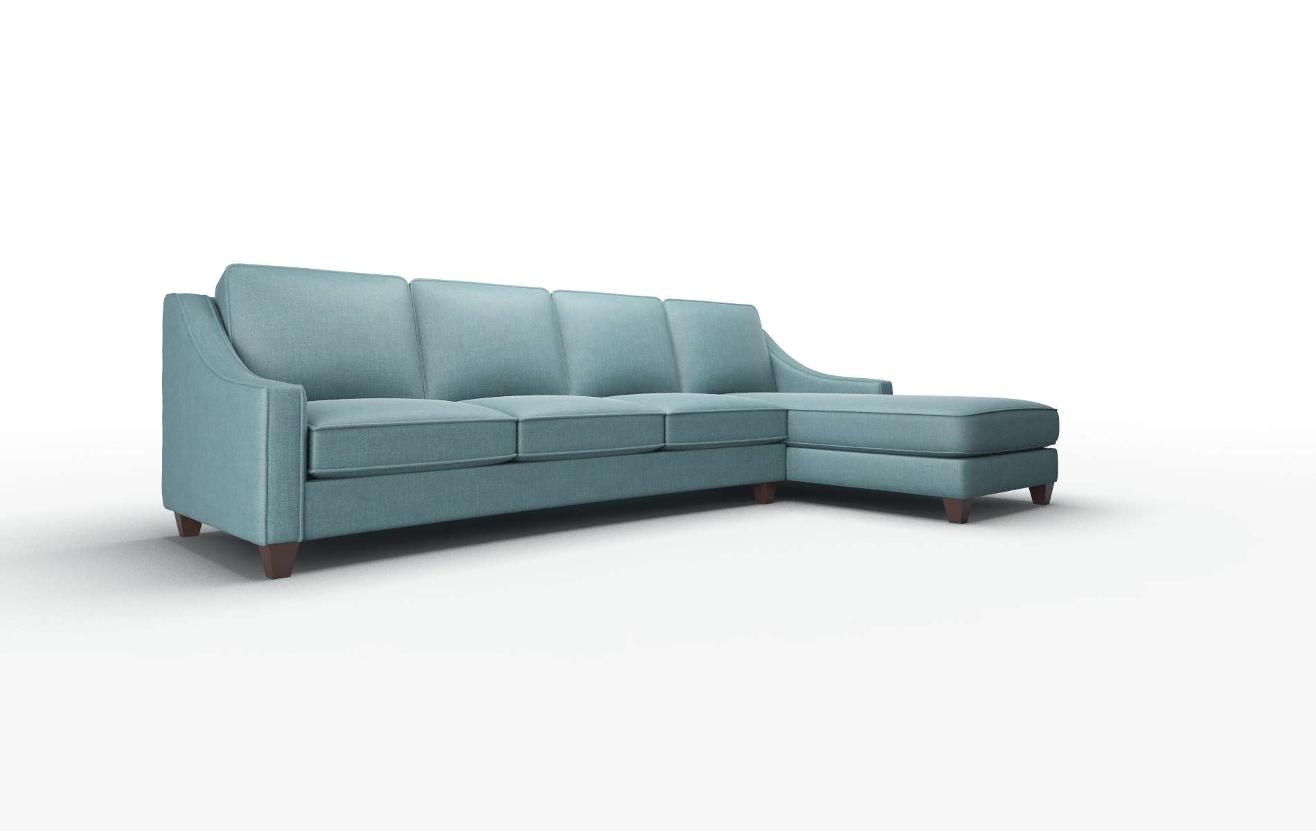 Sanda Elliot Teal Panel espresso legs 2