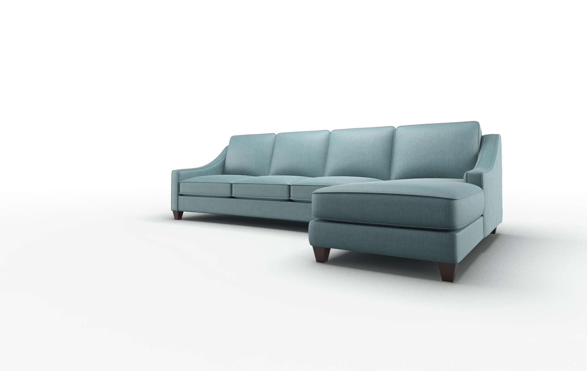 Sanda Elliot Teal Panel espresso legs 4