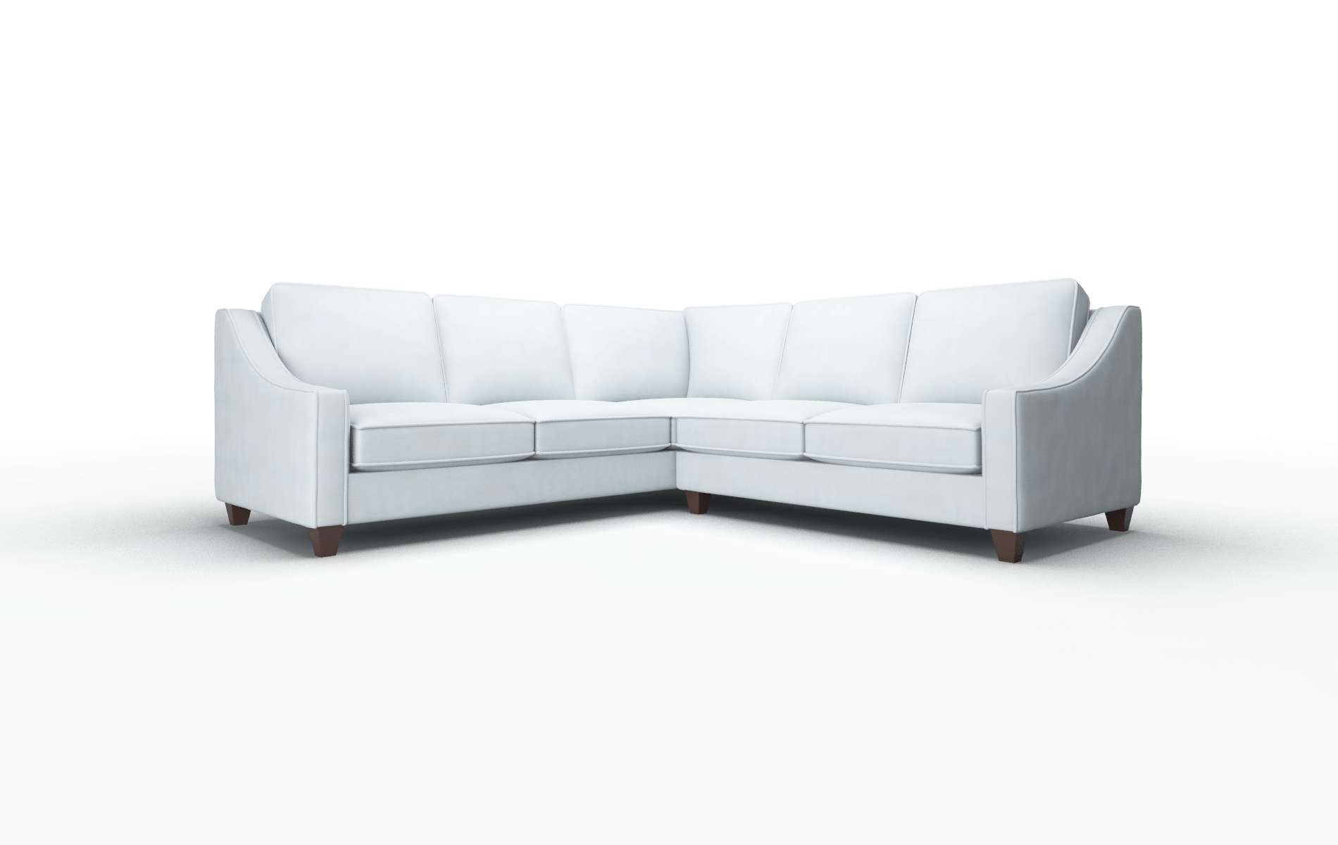 Sanda Hathaway Aqua Sectional espresso legs 1
