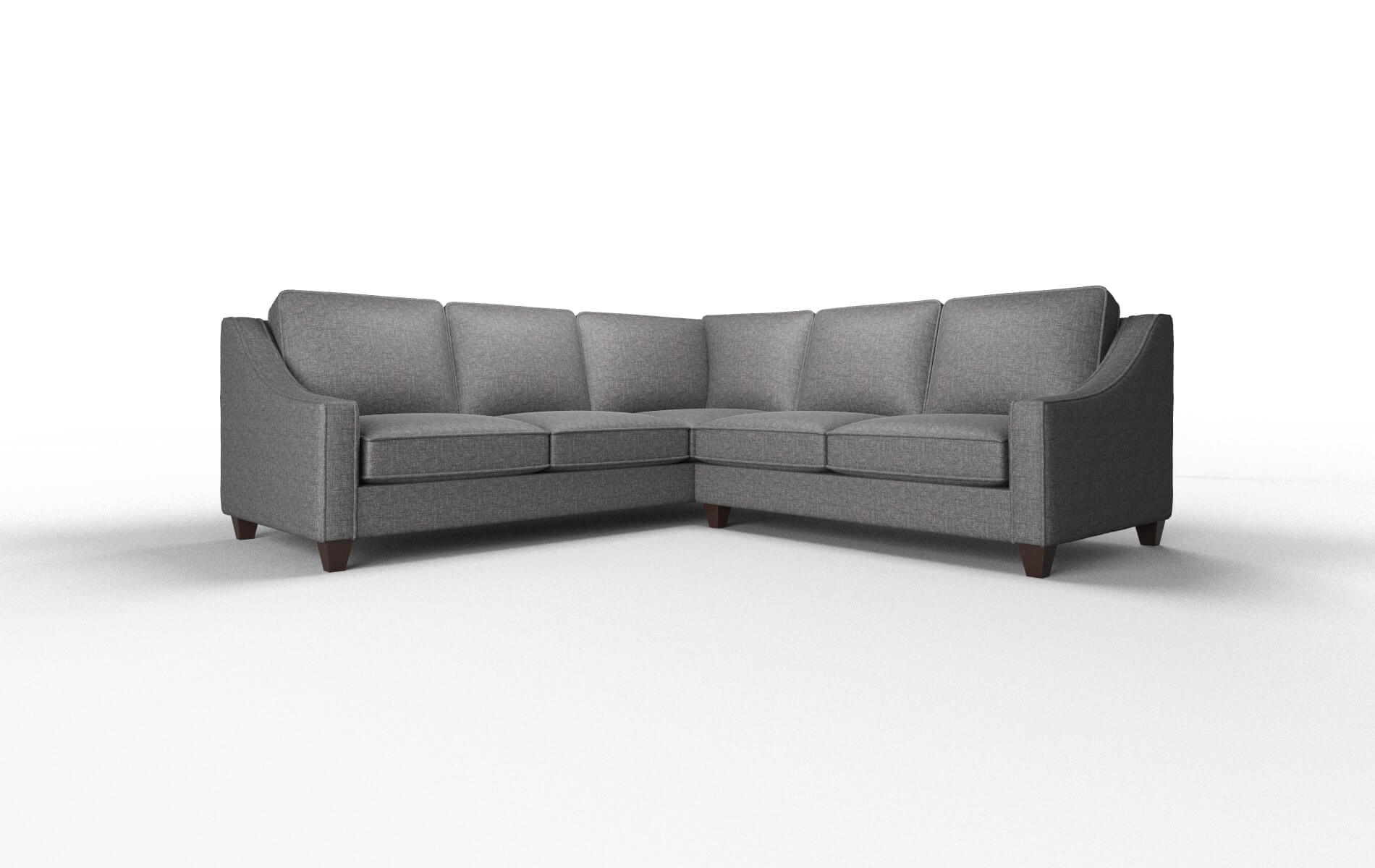 Sanda Insight Charcoal Sectional espresso legs 1