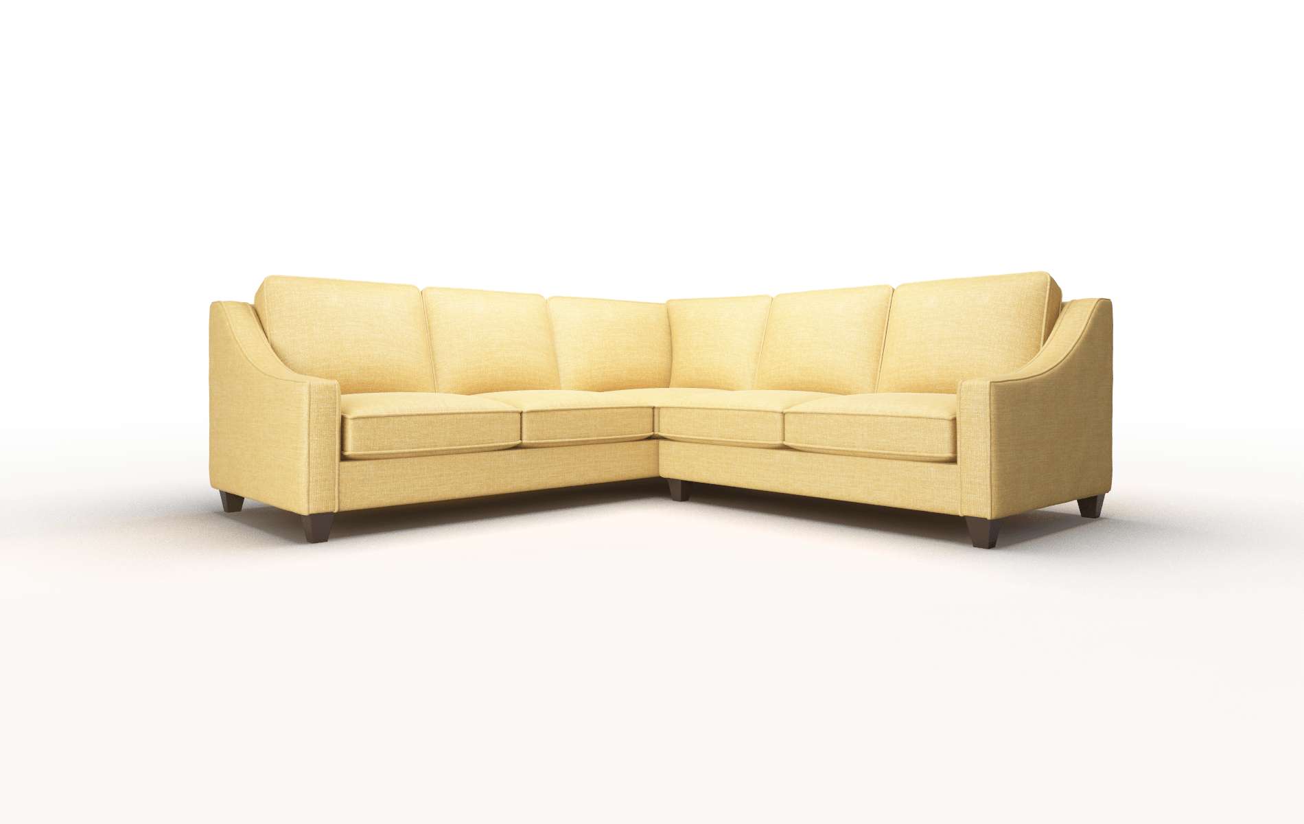 Sanda Leslie Saffron Sectional espresso legs 1