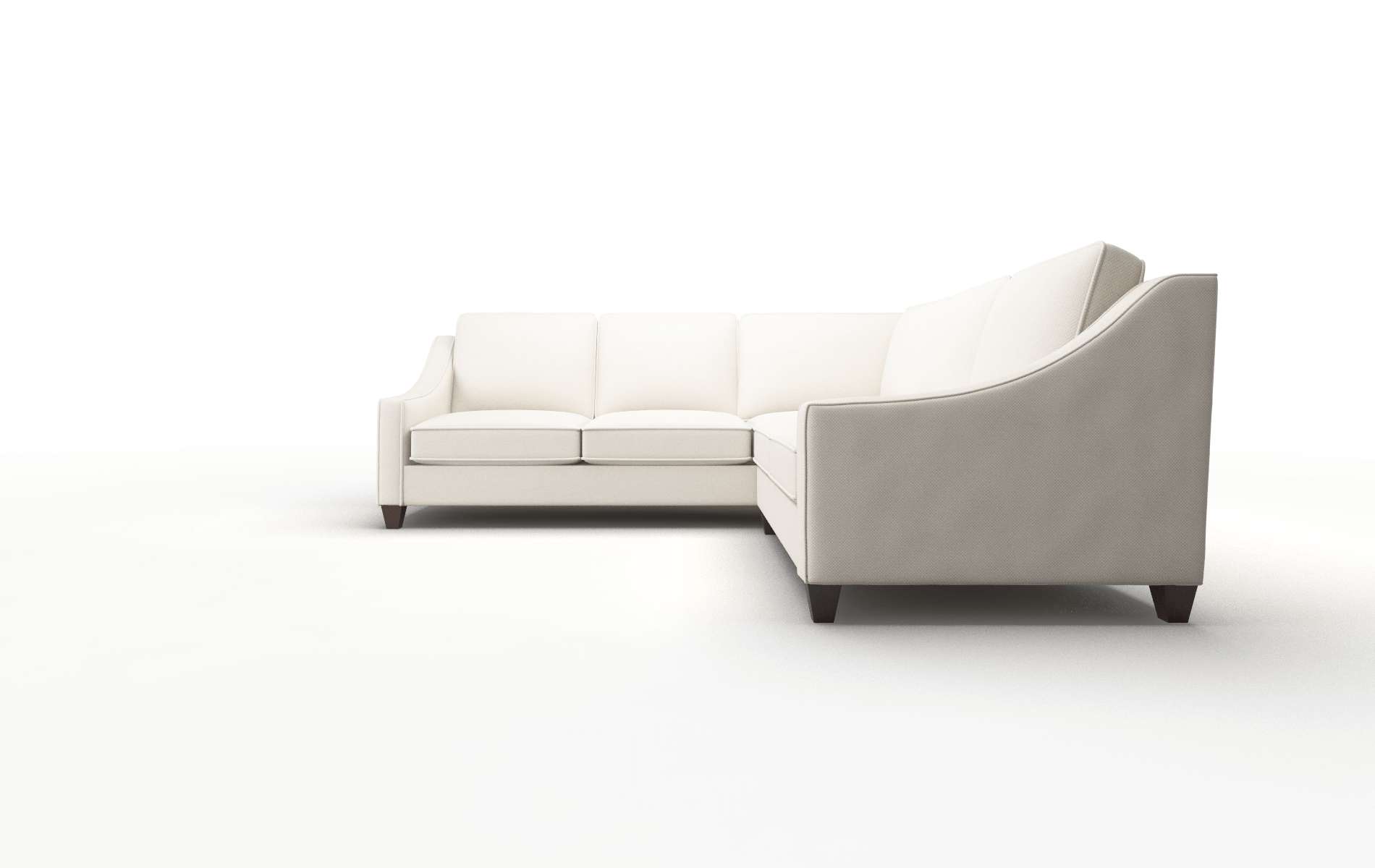 Sanda Malibu Linen Sectional espresso legs 5