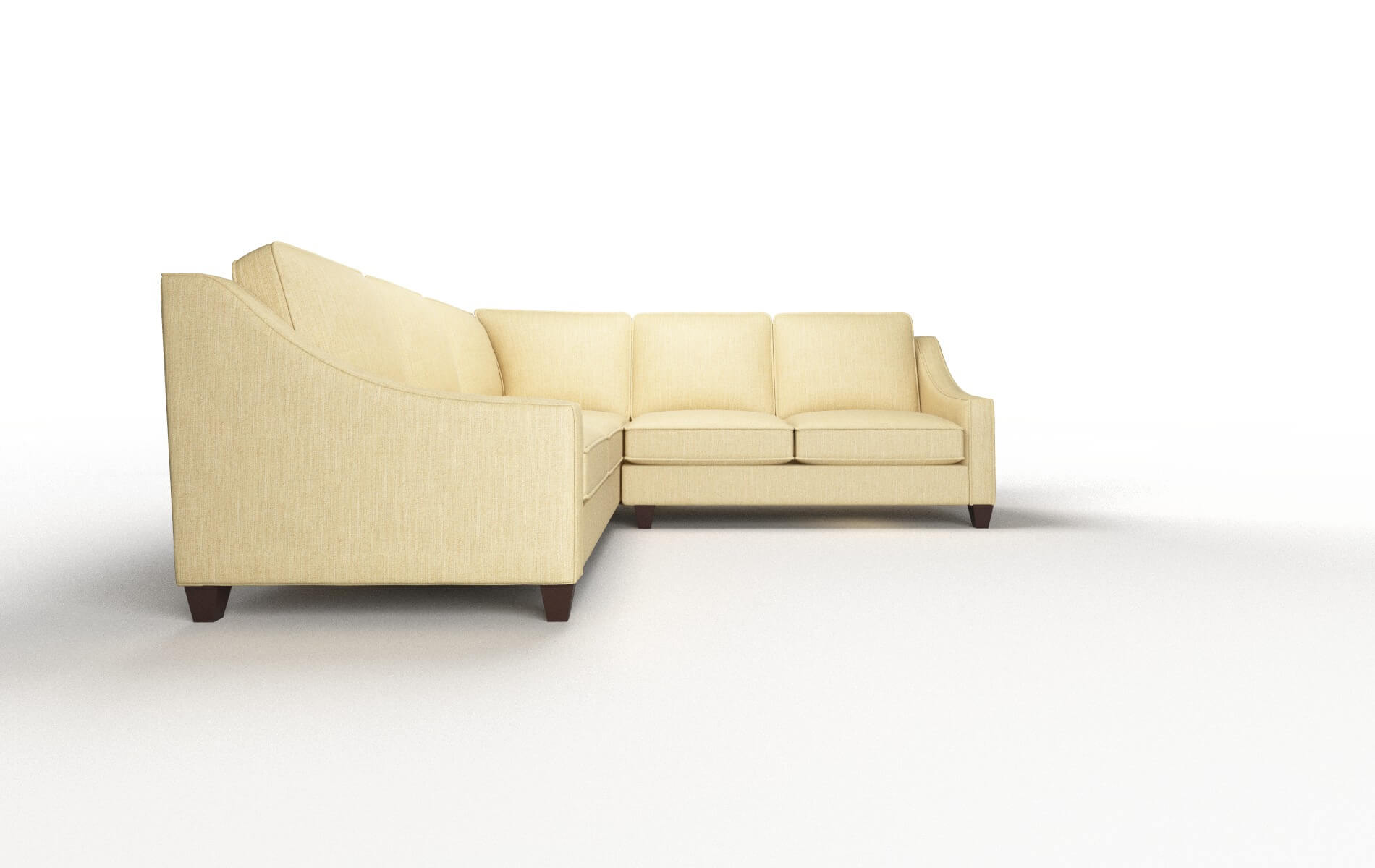 Sanda Malibu Maize Sectional espresso legs 2
