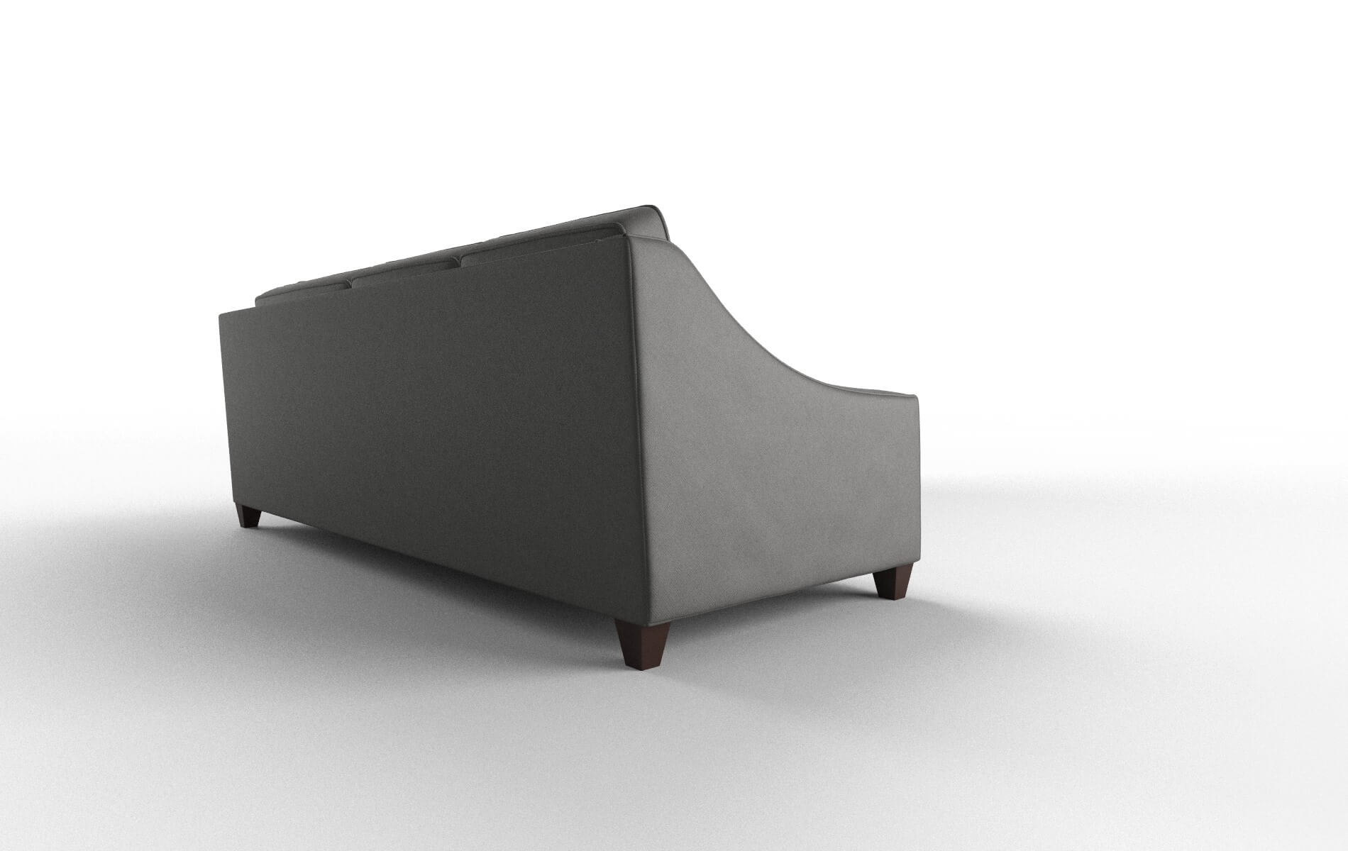 Sanda Oakley Charcoal Sectional espresso legs 3