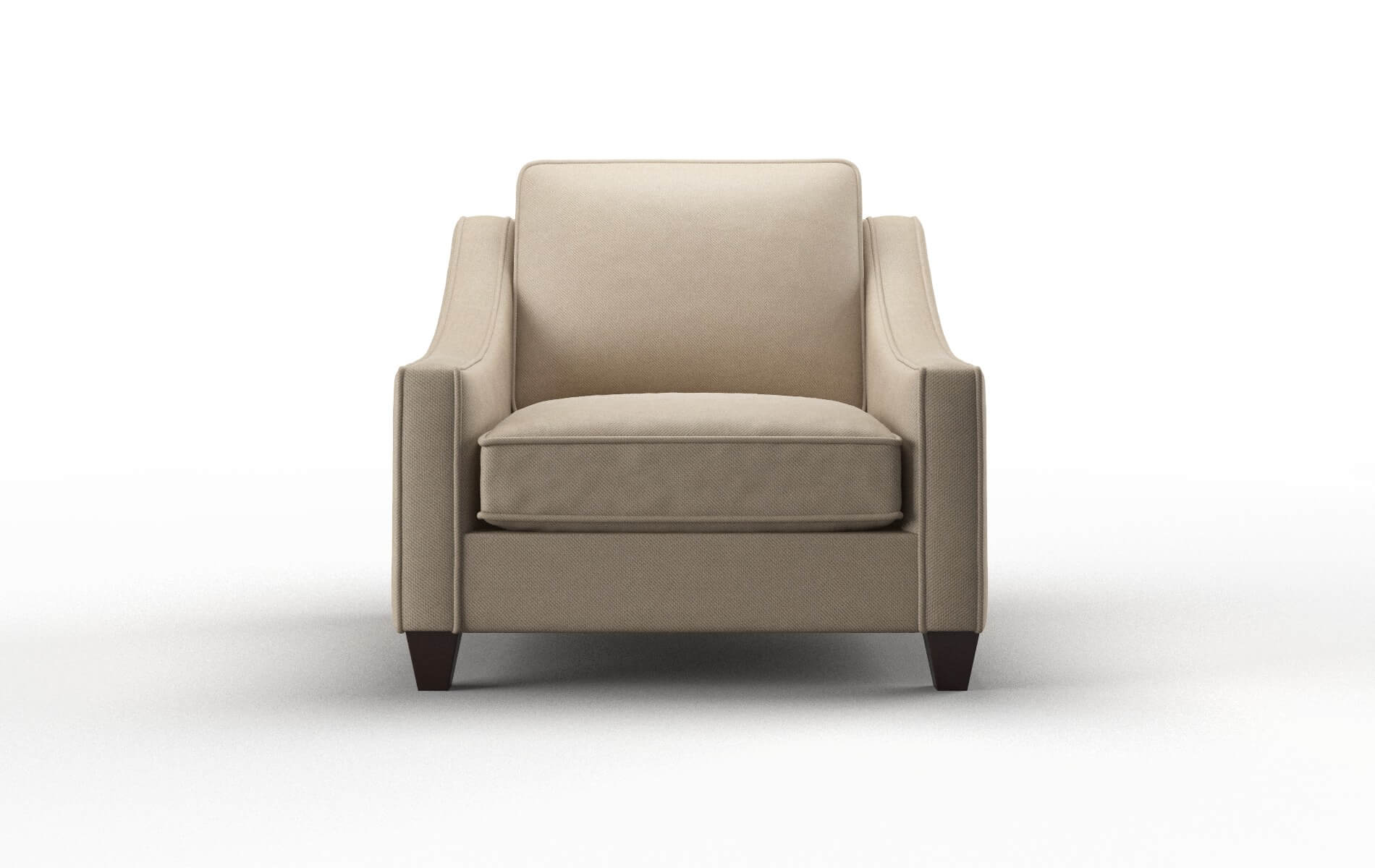 Sanda Oakley taupe Chair Espresso Legs  1