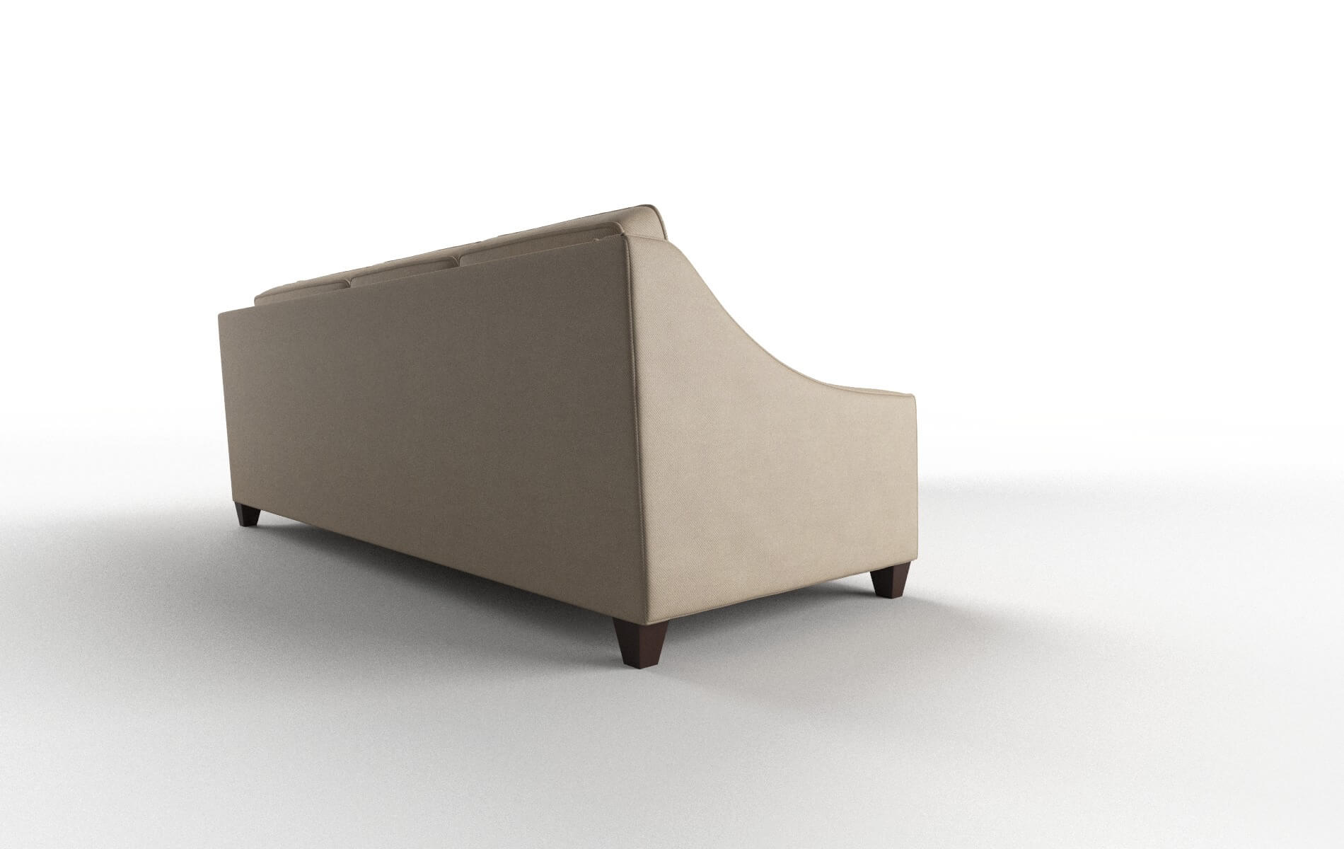 Sanda Oakley Taupe Sectional espresso legs 3