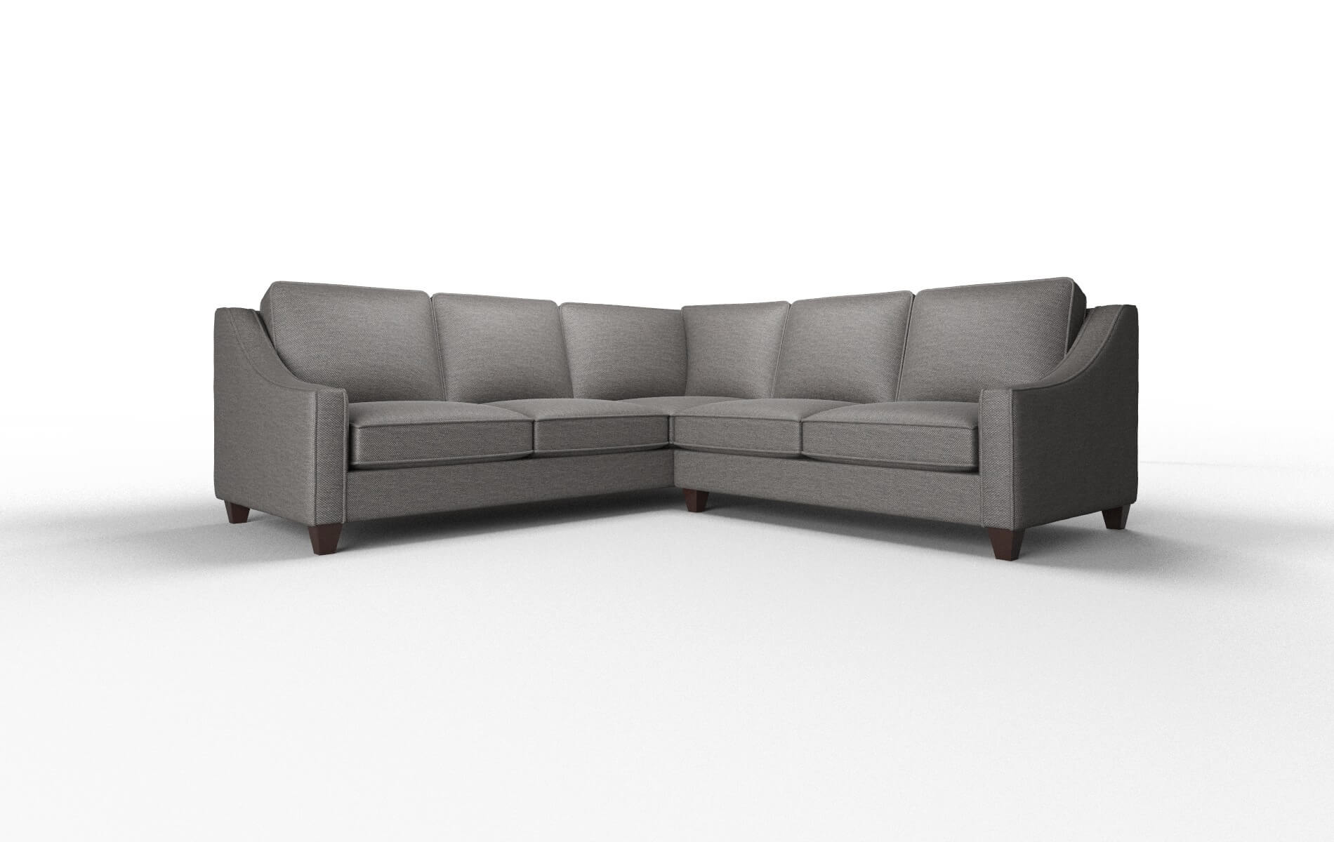 Sanda Oscar Charcoal Sectional espresso legs 1