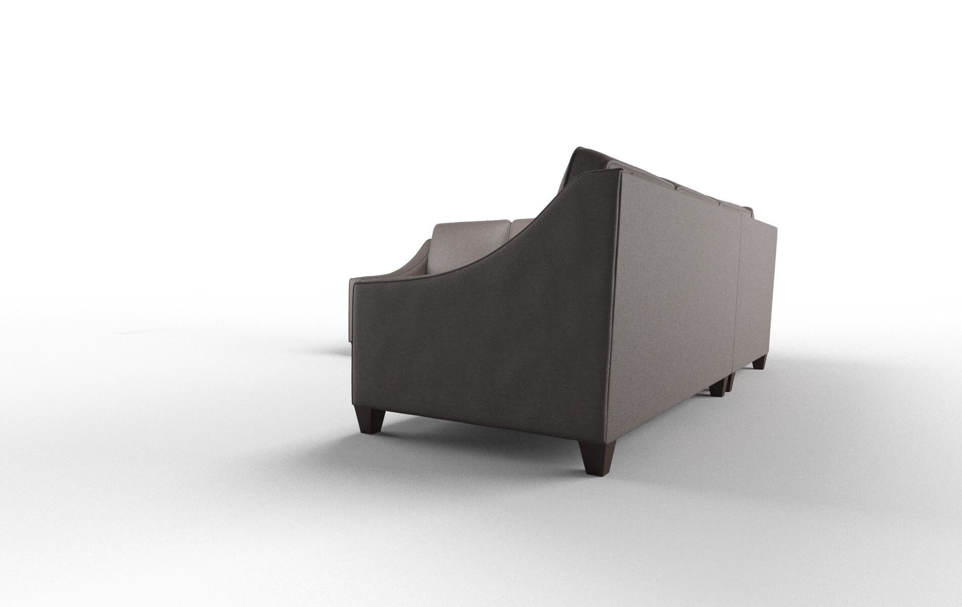 Sanda Oscar Chocolate Sectional espresso legs 4