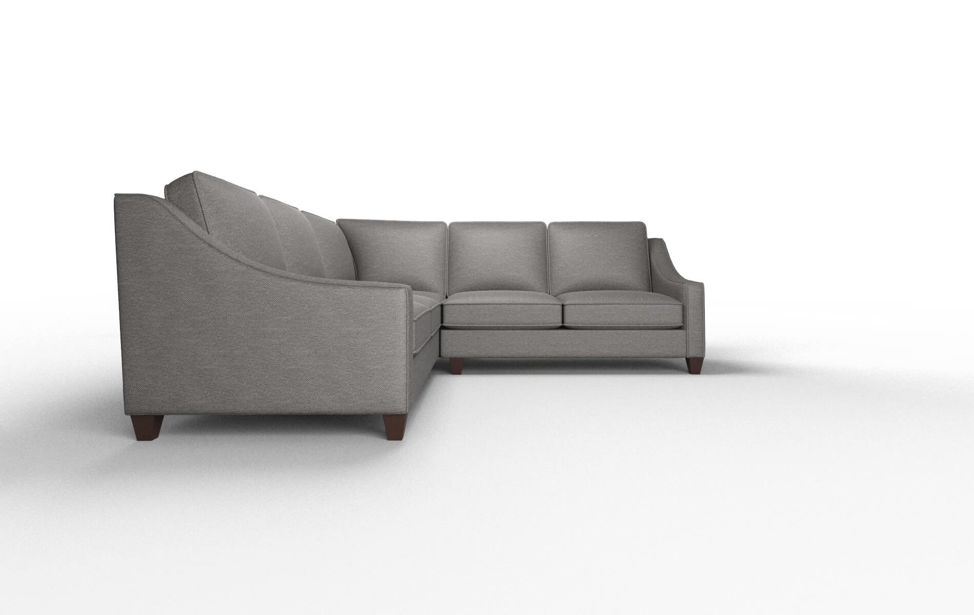 Sanda Oscar Grey Sectional espresso legs 2