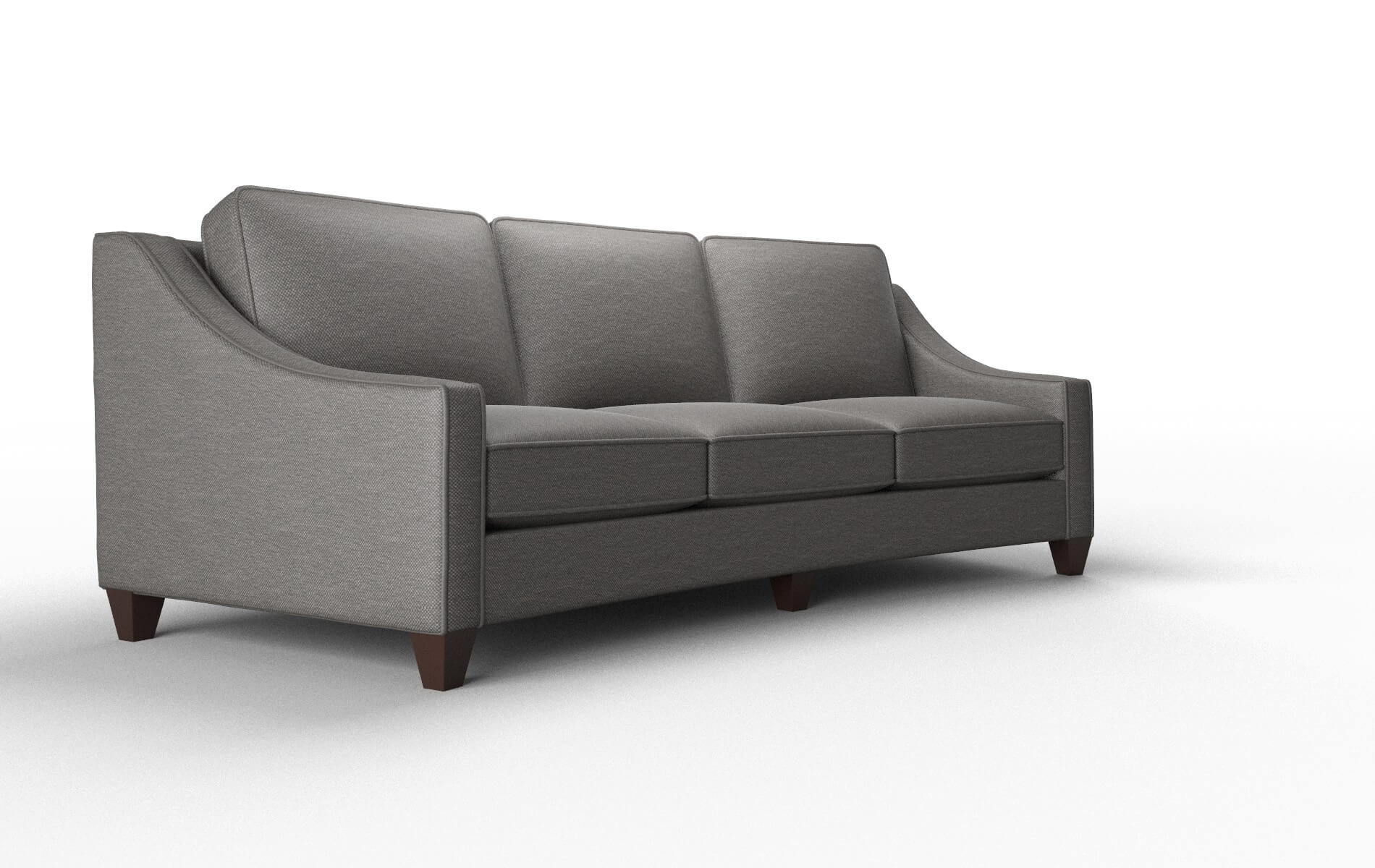Sanda Oscar Grey Sofa espresso legs 2