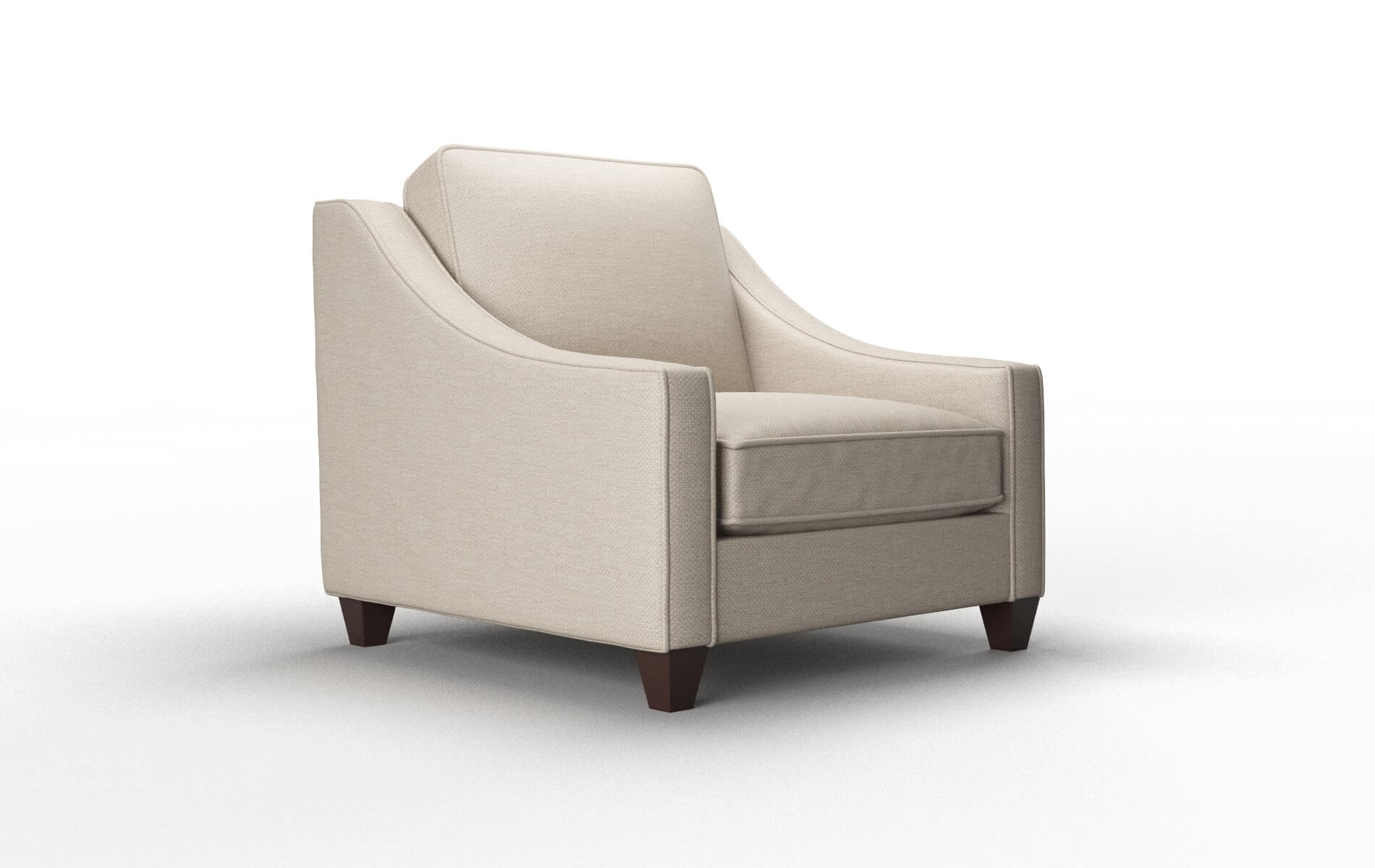 Sanda Oscar Linen Chair espresso legs 2