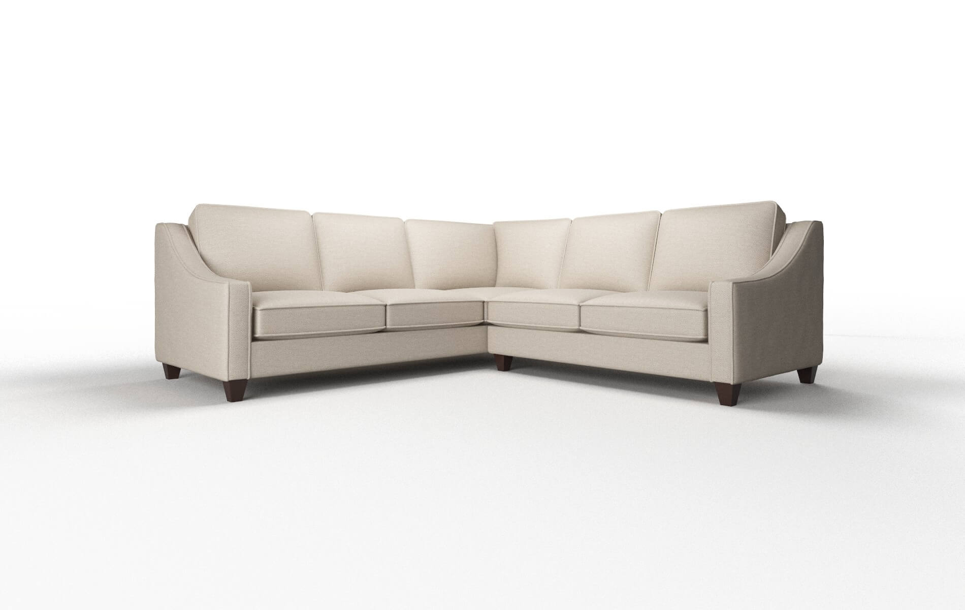Sanda Oscar linen Sectional Espresso Legs  1