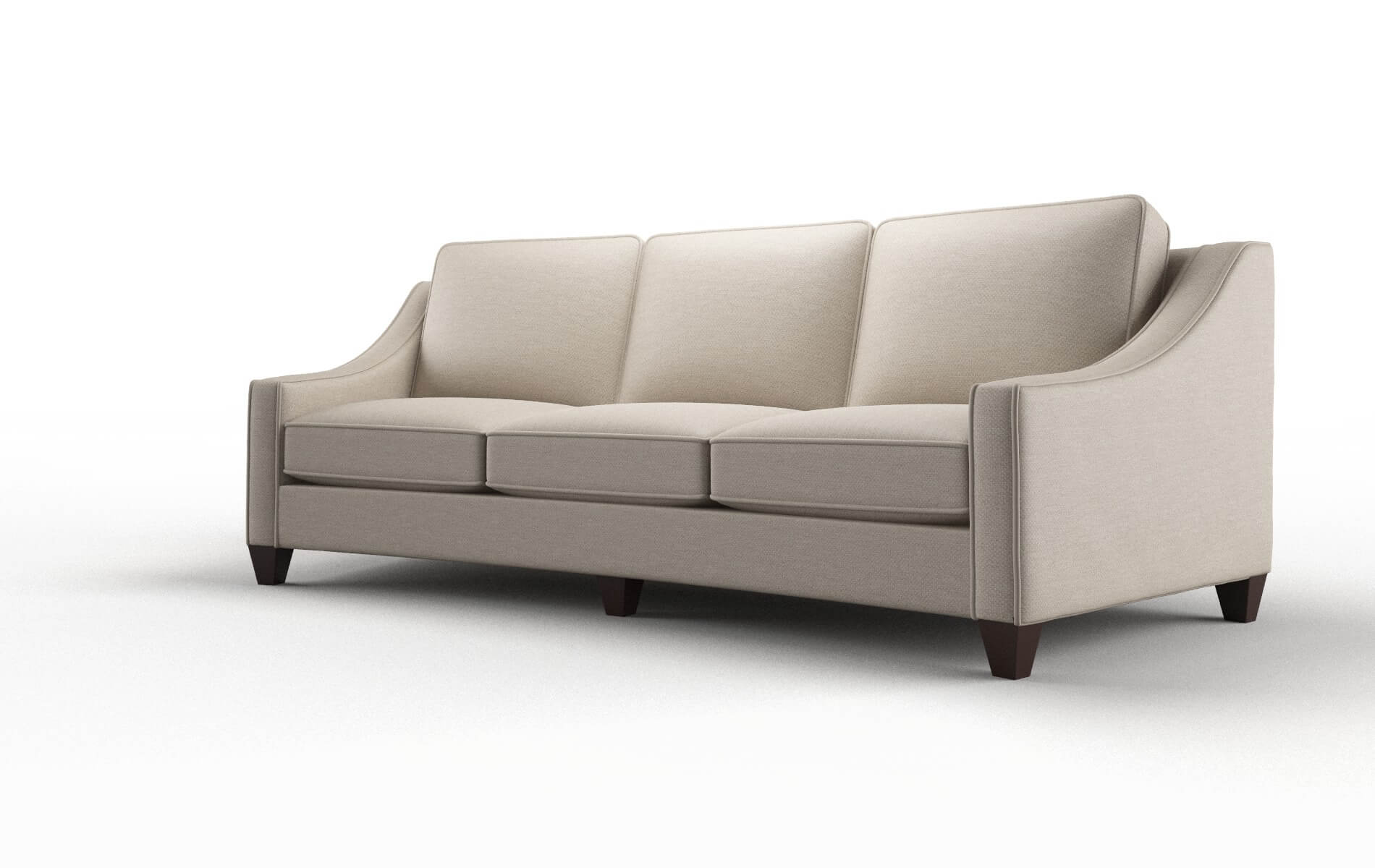 Sanda Oscar Linen Sofa espresso legs 4