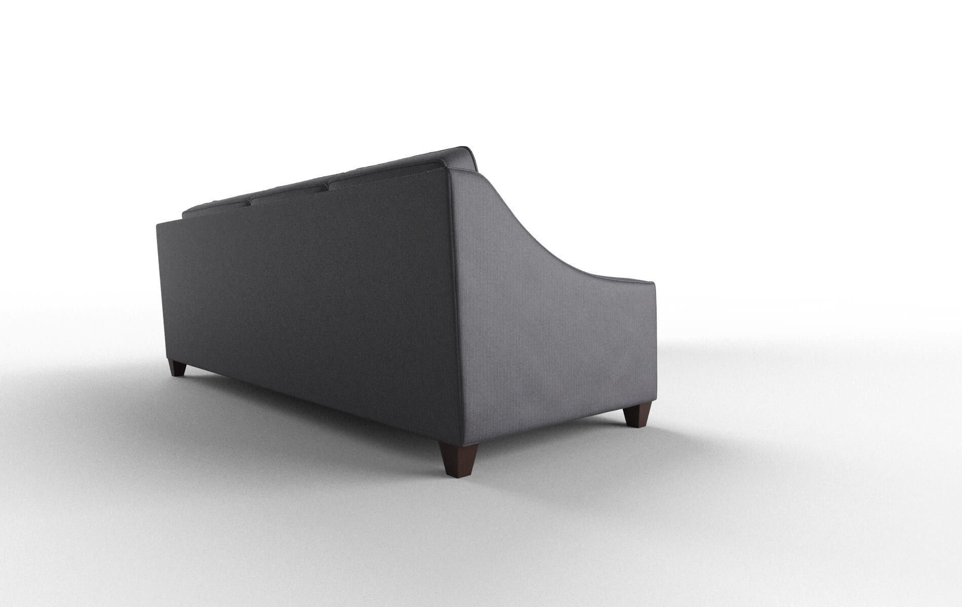 Sanda Parker Charcoal Sectional espresso legs 3