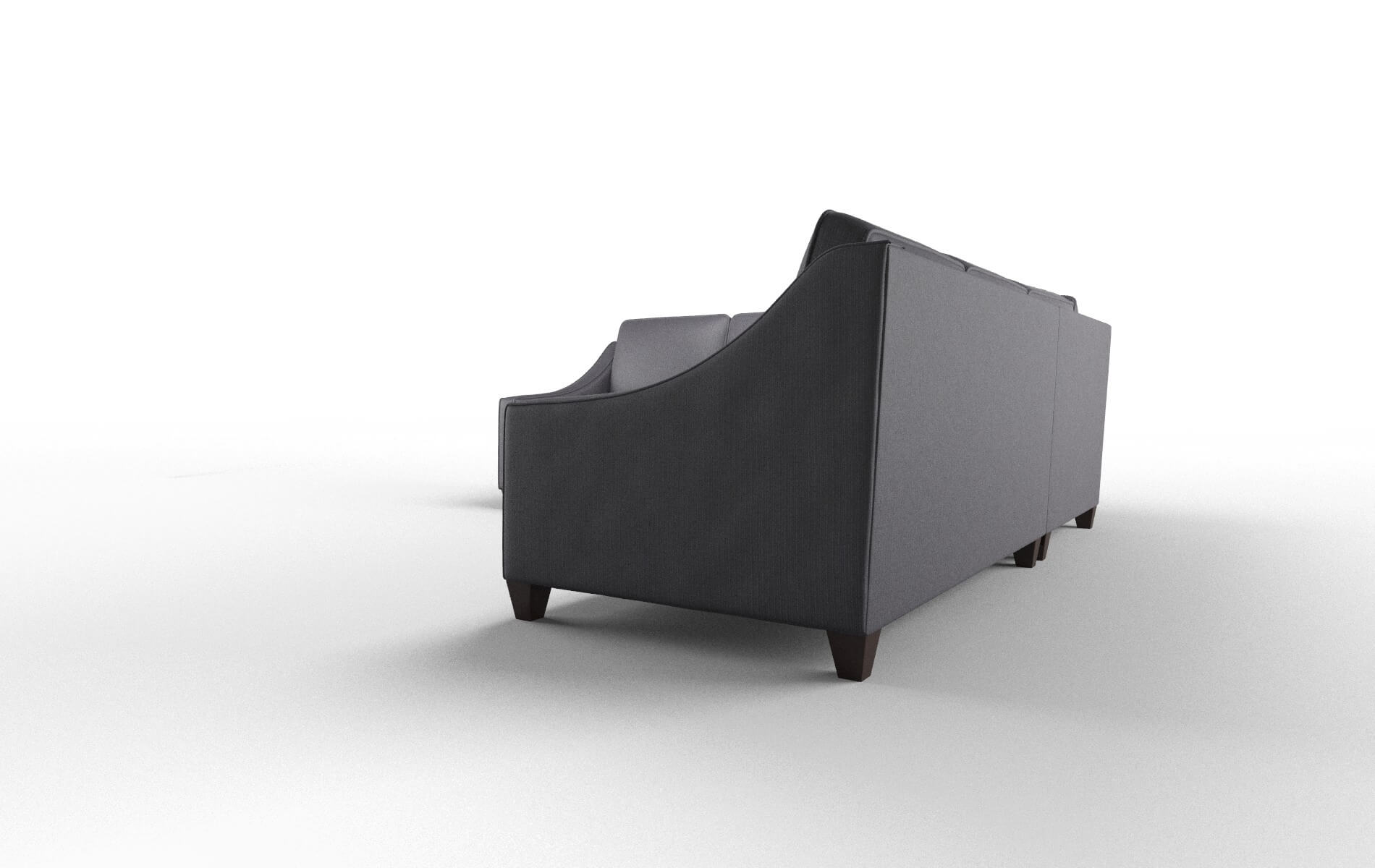 Sanda Parker Charcoal Sectional espresso legs 4