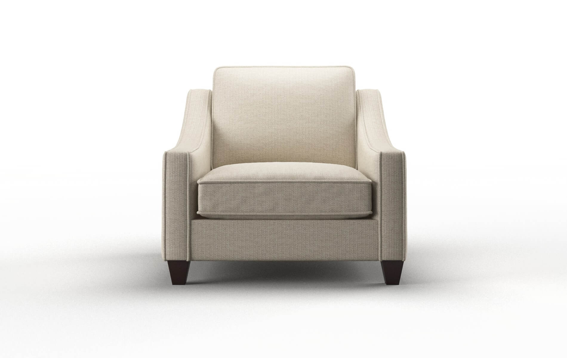 Sanda Parker Linen Chair espresso legs 1