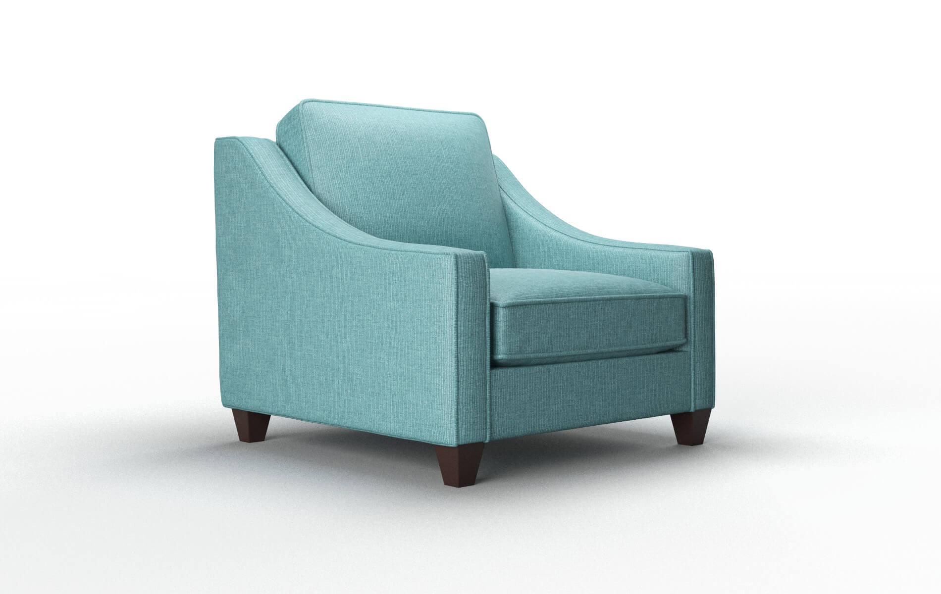 Sanda Parker Turquoise Chair espresso legs 2