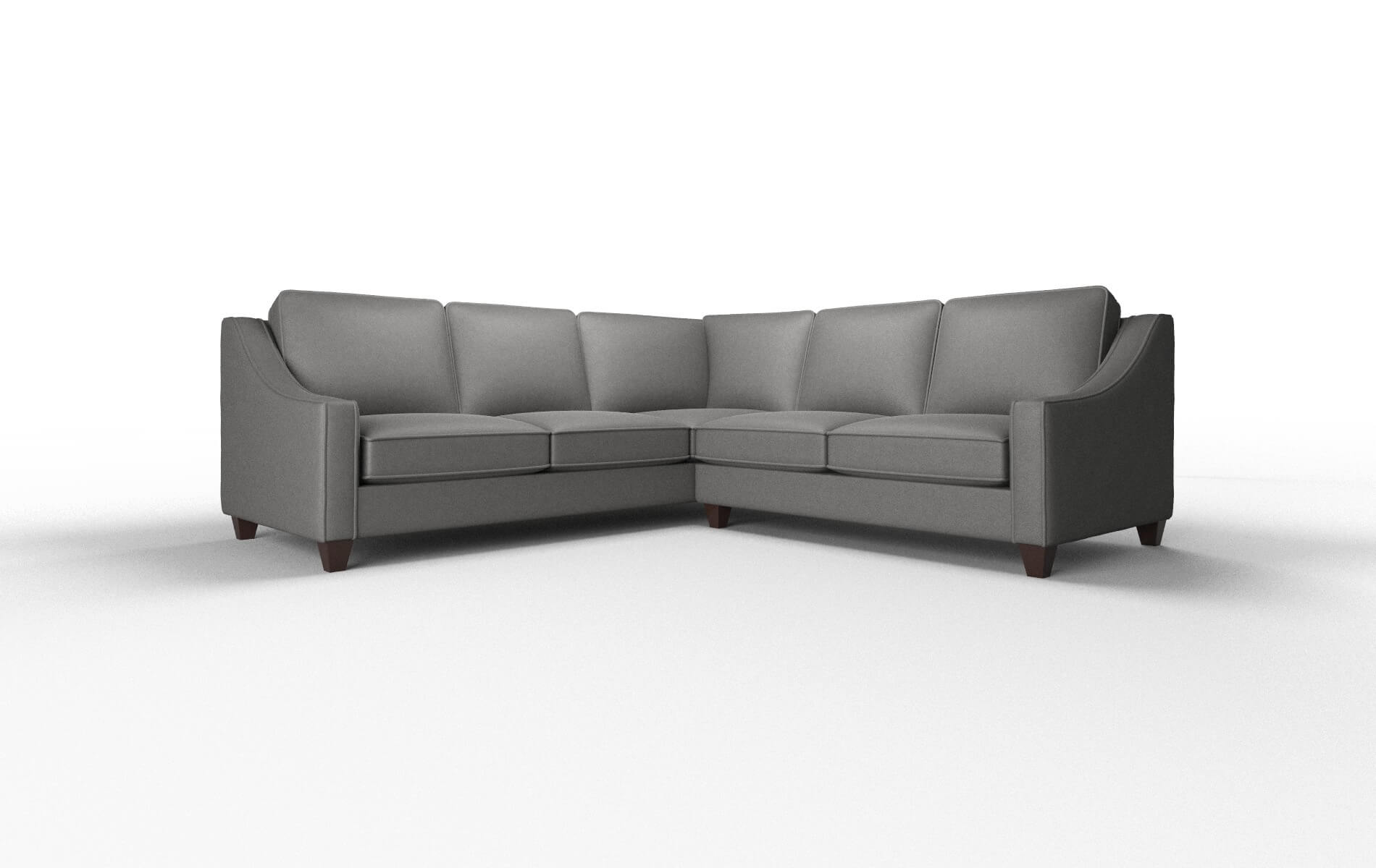 Sanda Rocket charcoal Sectional Espresso Legs  1