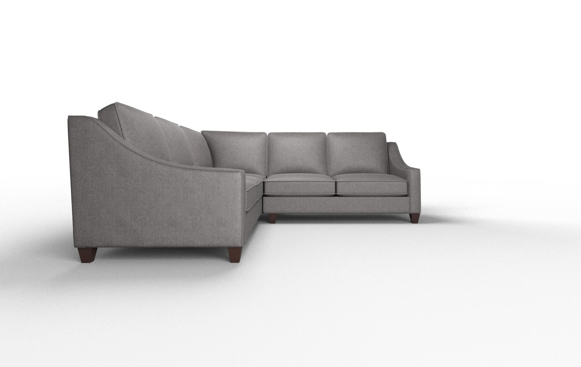Sanda Sasha Grey Sectional espresso legs 2