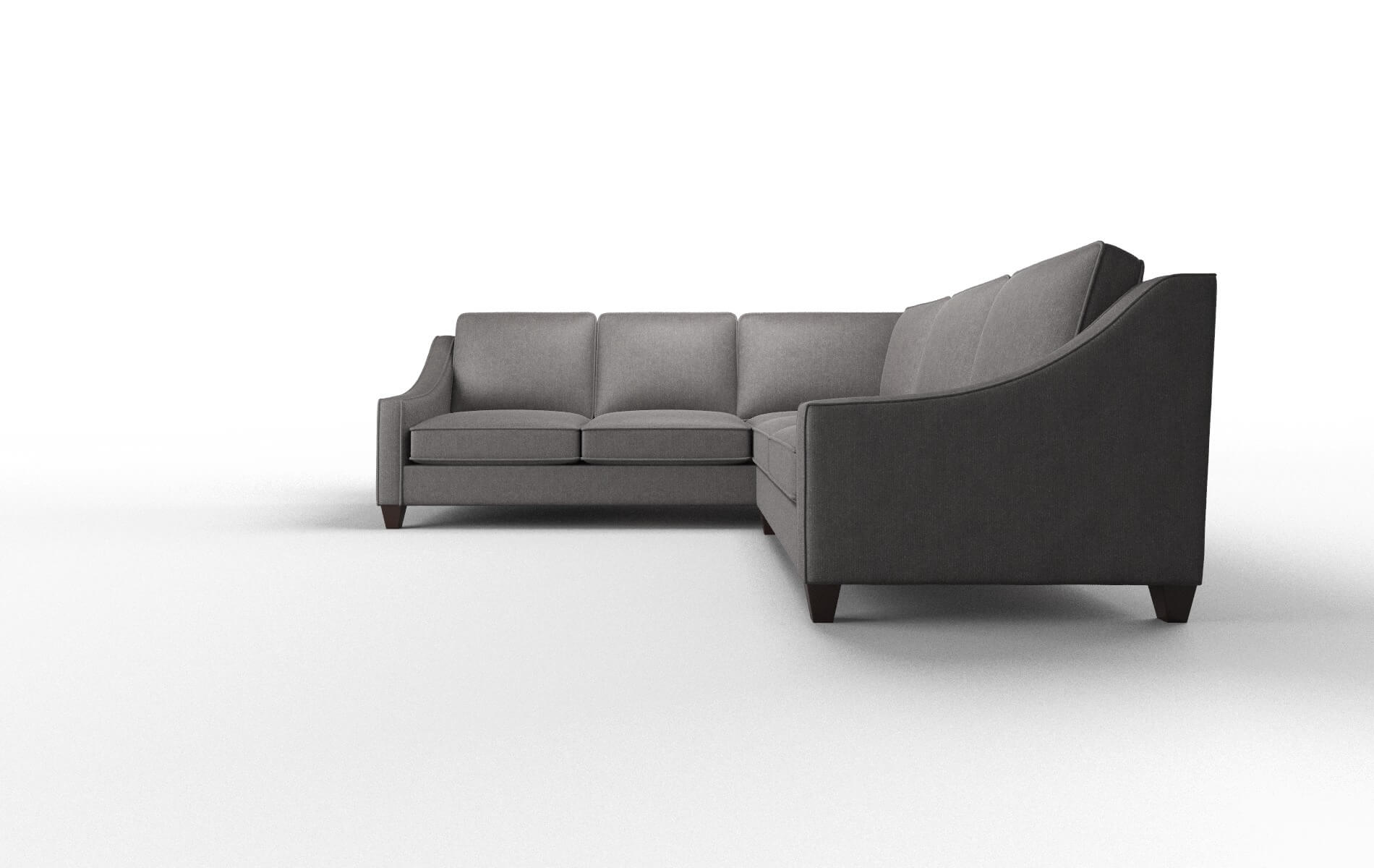 Sanda Sasha Grey Sectional espresso legs 5