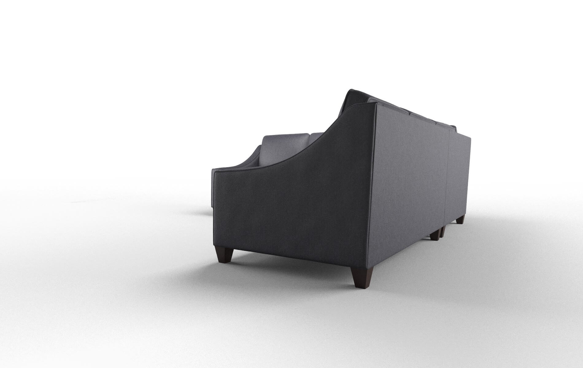 Sanda Sasha Navy Sectional espresso legs 4