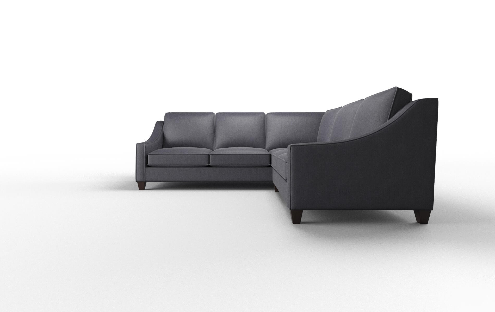 Sanda Sasha Navy Sectional espresso legs 5