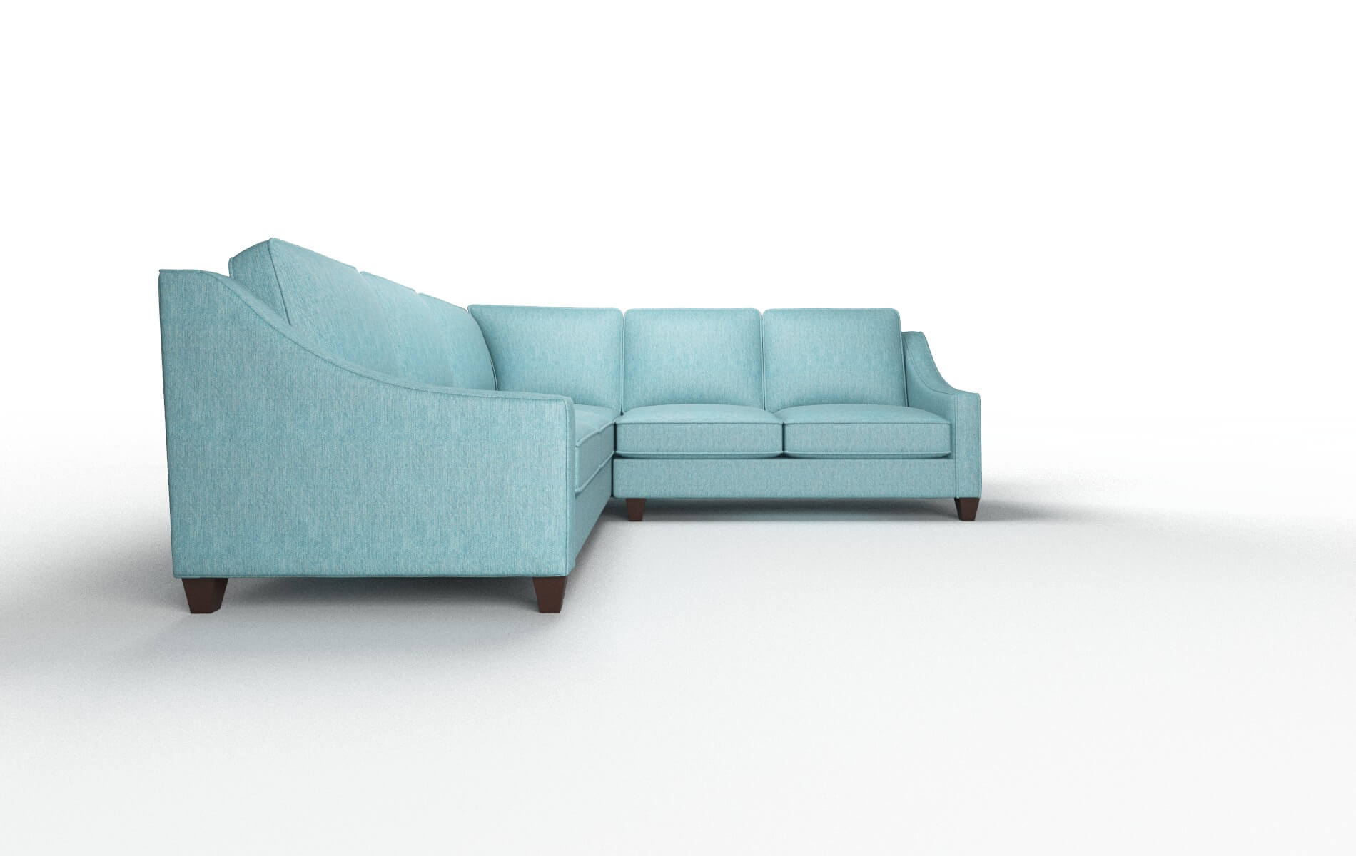 Sanda Sorrento Denim Sectional espresso legs 2