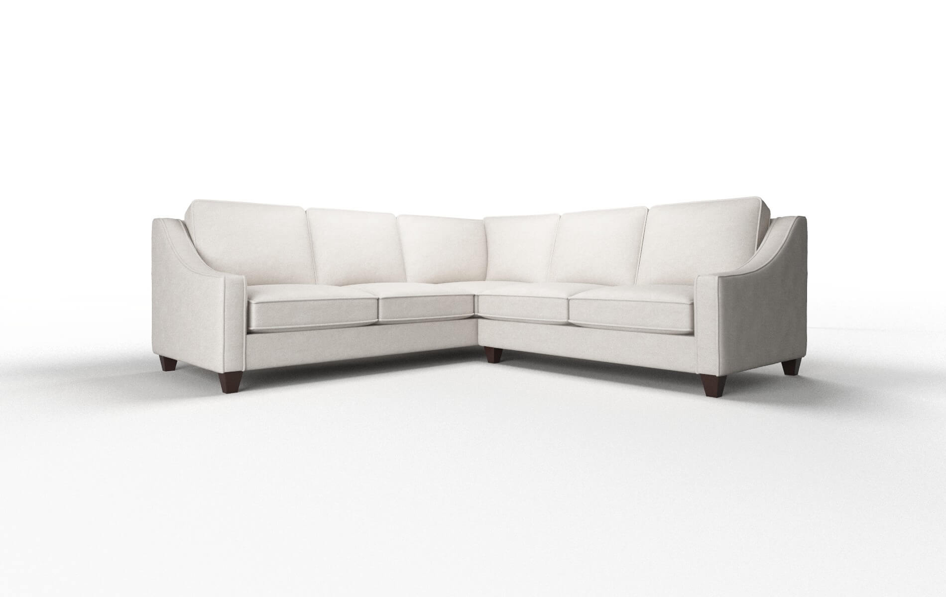 Sanda Suave Dove Sectional espresso legs 1