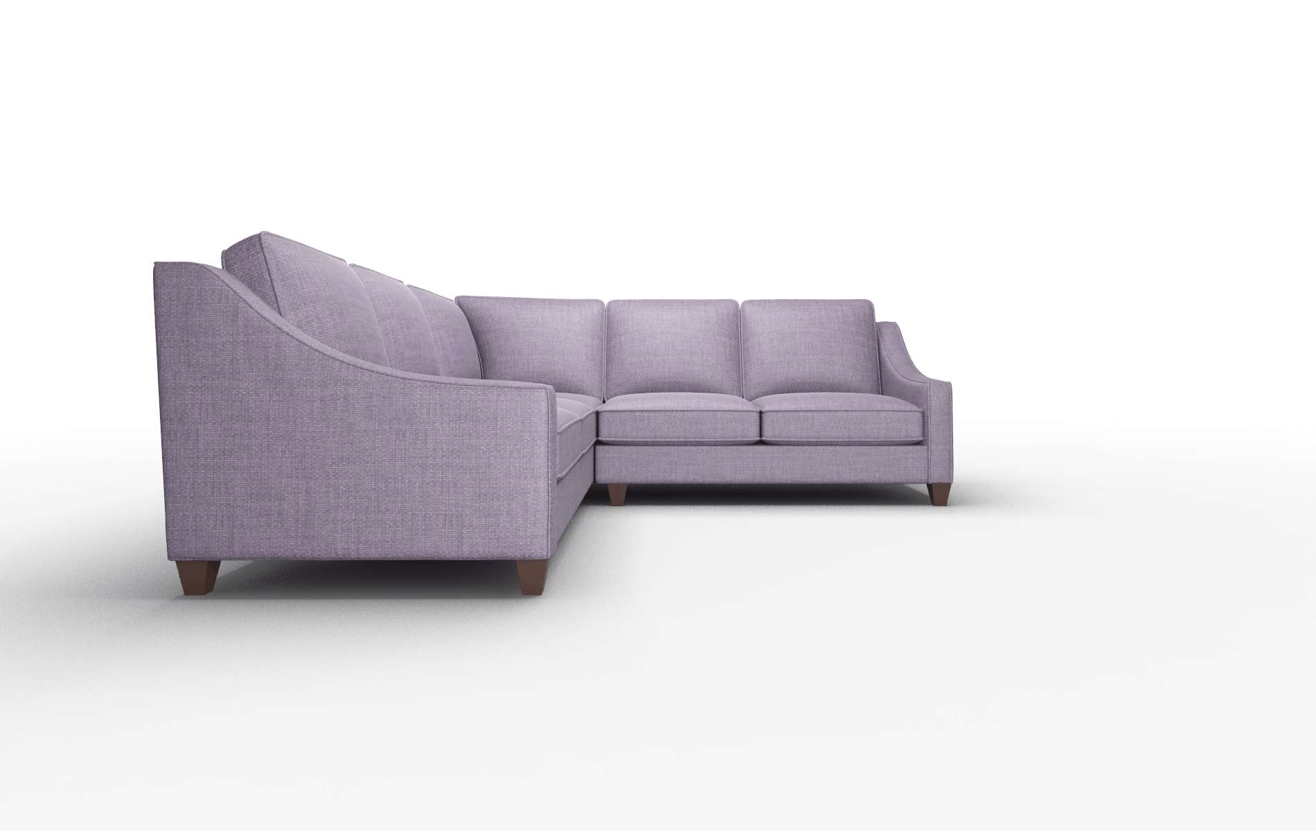 Sanda Tess Blackberry Sectional espresso legs 2
