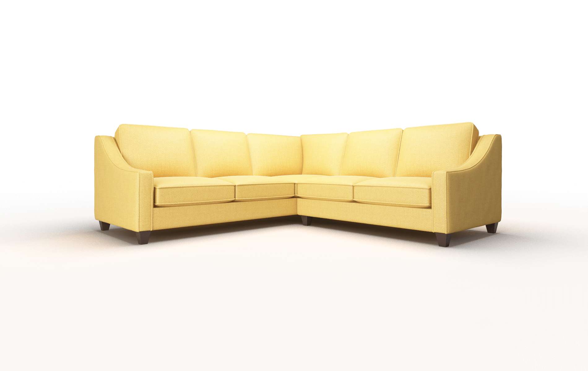 Sanda Tess Turmeric Sectional espresso legs 1