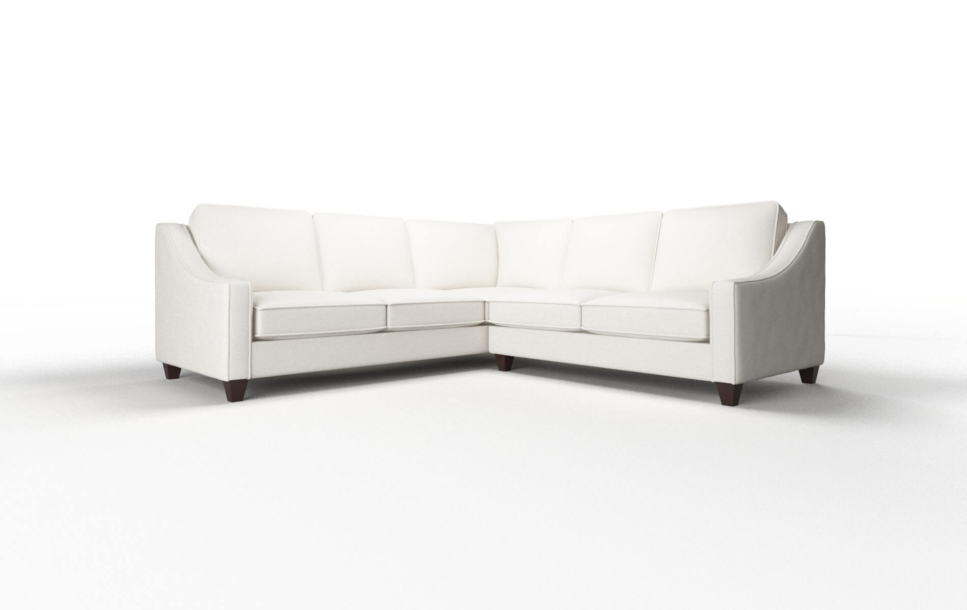 Sanda Venice Eggshell Sectional espresso legs 1