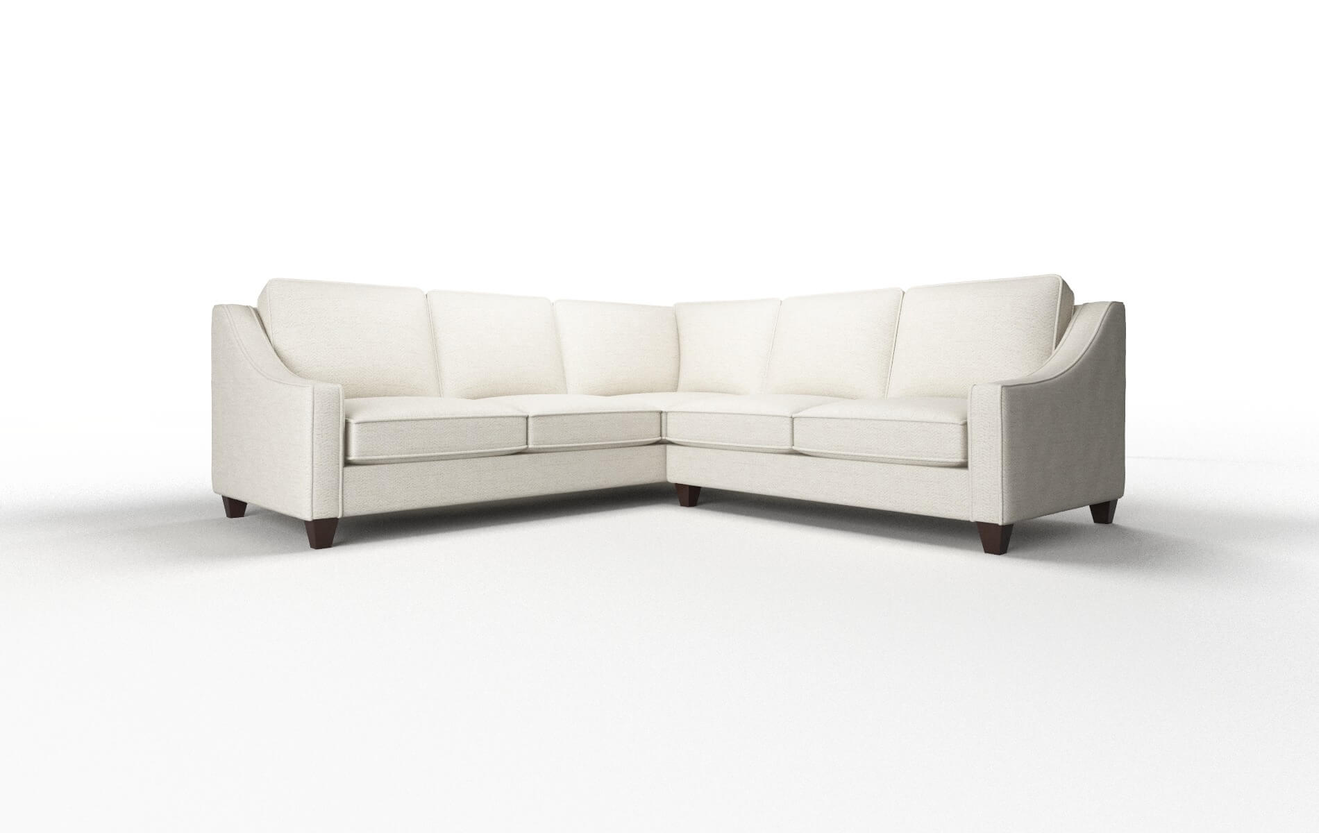 Sanda Venus Cream Sectional espresso legs 1