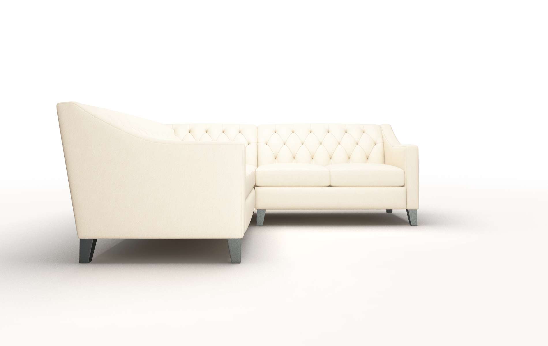 Seville Bella Buckwheat Sectional espresso legs 2