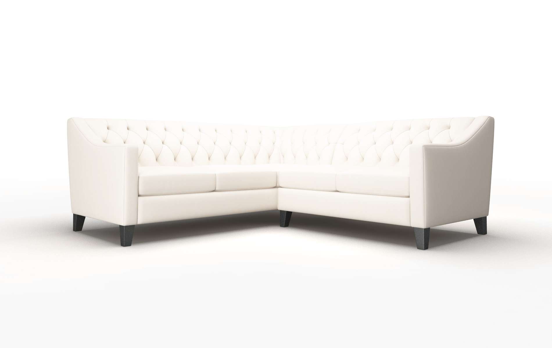 Seville Blanche Milky Sectional espresso legs 1