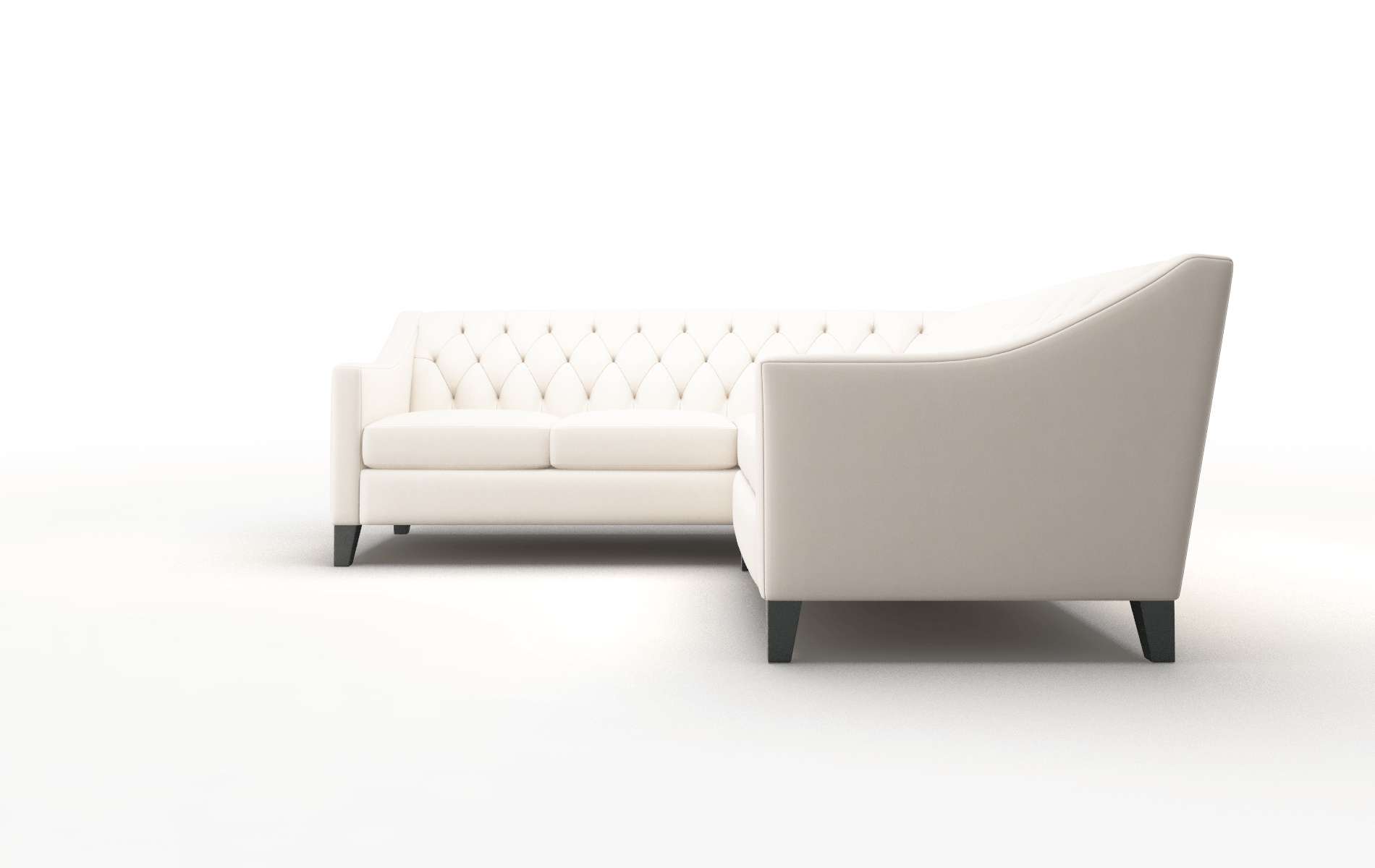 Seville Blanche Milky Sectional espresso legs 5