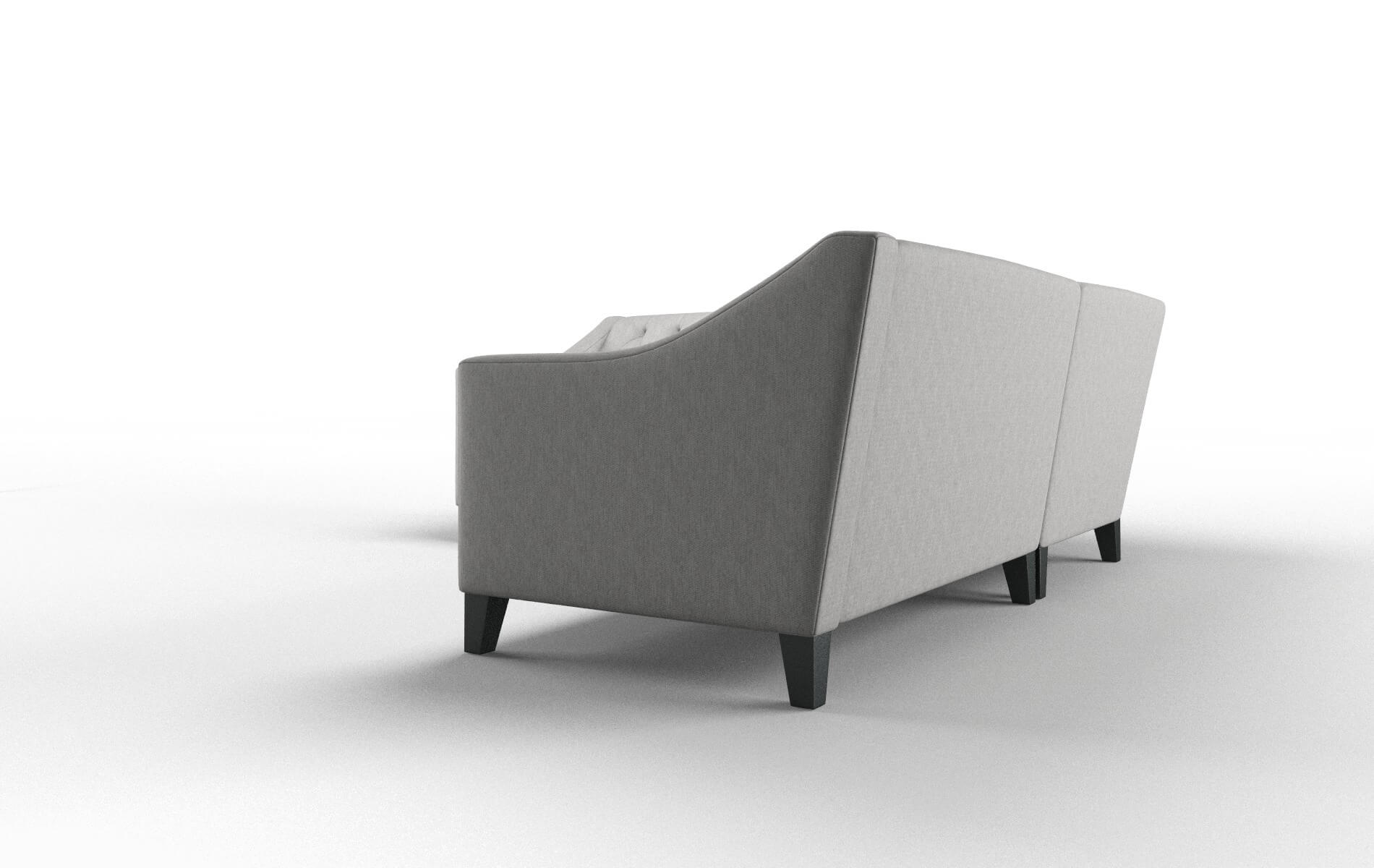 Seville Bungalow Graphite Sectional espresso legs 4