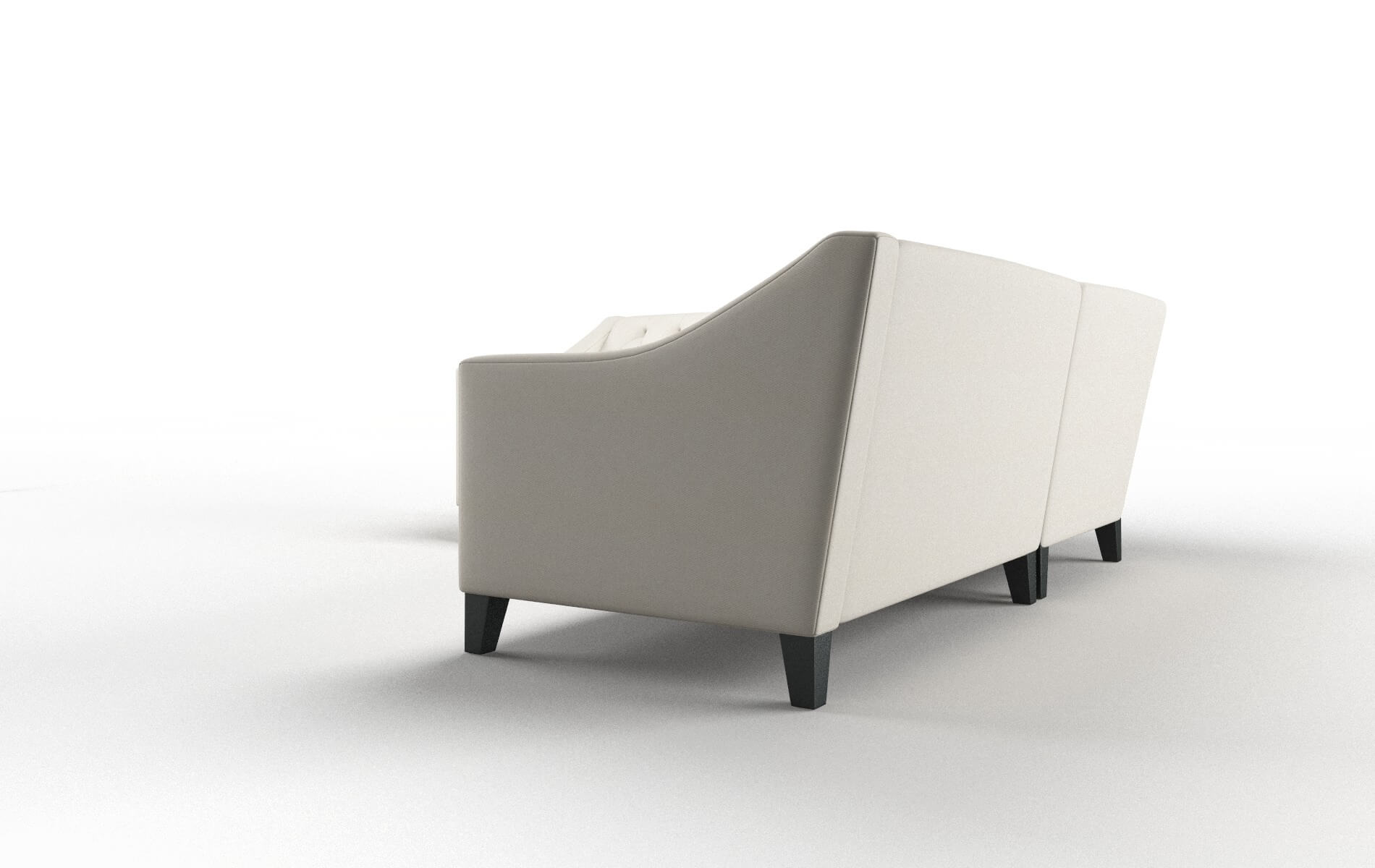 Seville Bungalow Ivory Sectional espresso legs 4