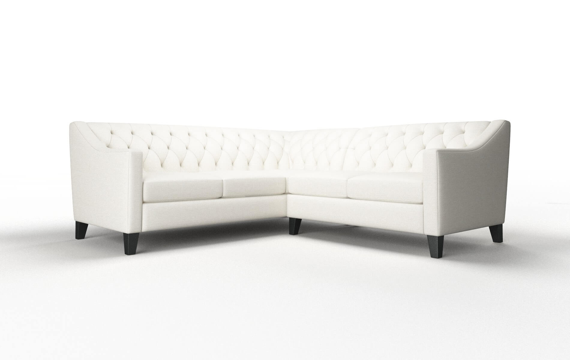 Seville Catalina Ivory Sectional espresso legs 1